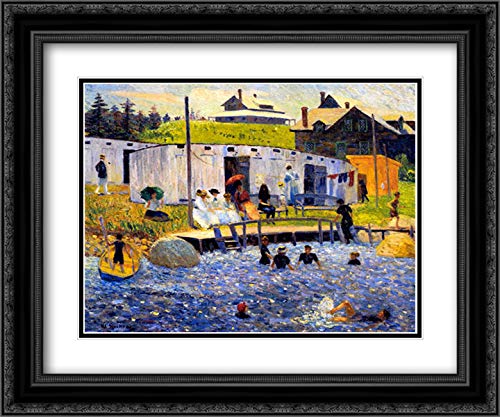 William James Glackens Museum Art Print - 24x20 Black Ornate Frame with Double Matting | Perfect for Living Room, Bedroom & Office Wall Decor
