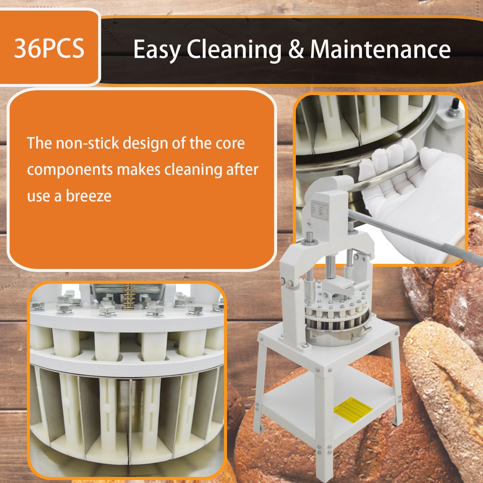 36Pcs Stainless Steel Manual Dough Divider Cutter Machine for Bakery - 30g-160g Dough Portioning Tool for Pizza, Pastry, Bread & Cookies | Perfect for Home Bakers & Commercial Kitchens