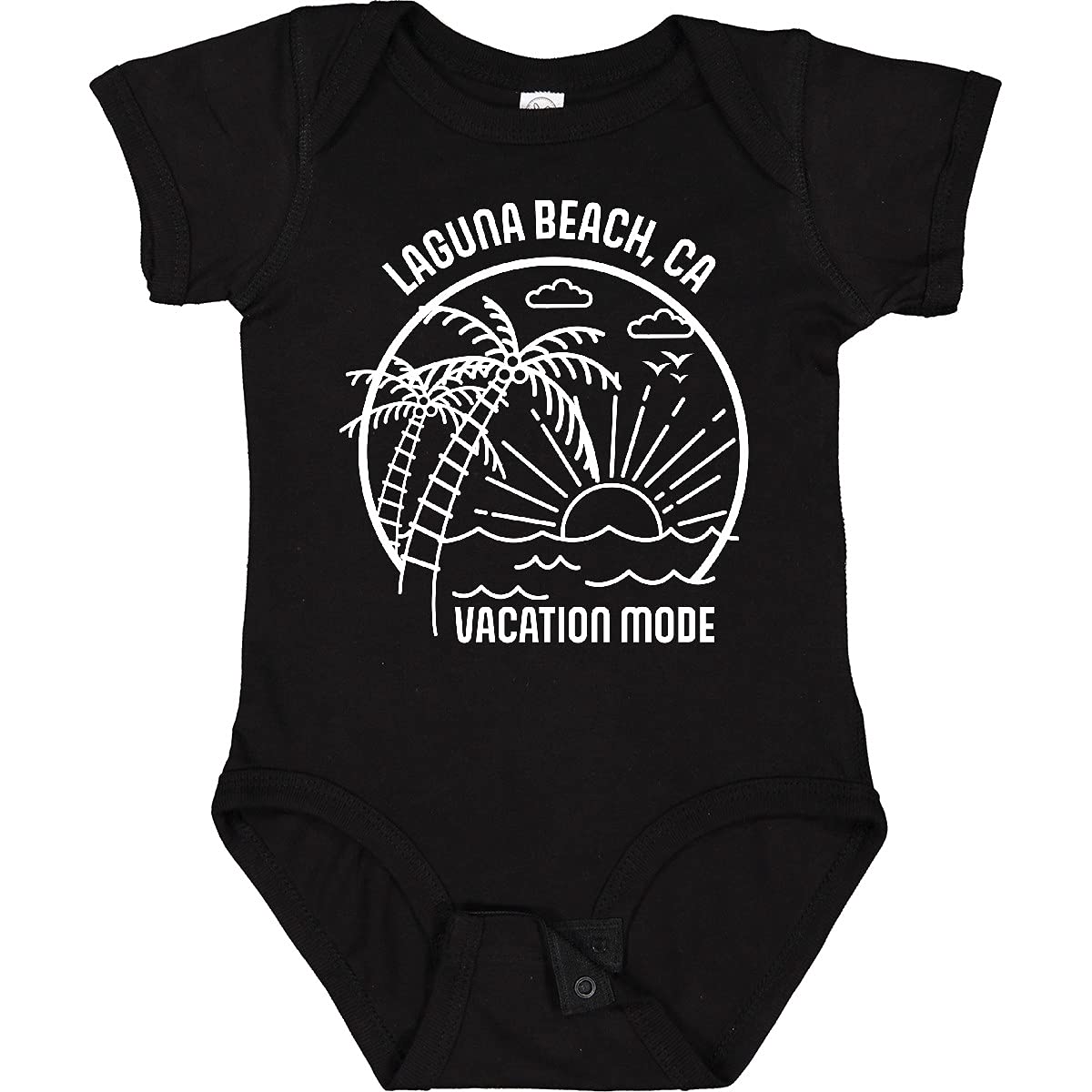 Inktastic Summer Vacation Mode Laguna Beach California Baby Bodysuit - Cute Infant Onesie for Beach Trips & Family Vacations