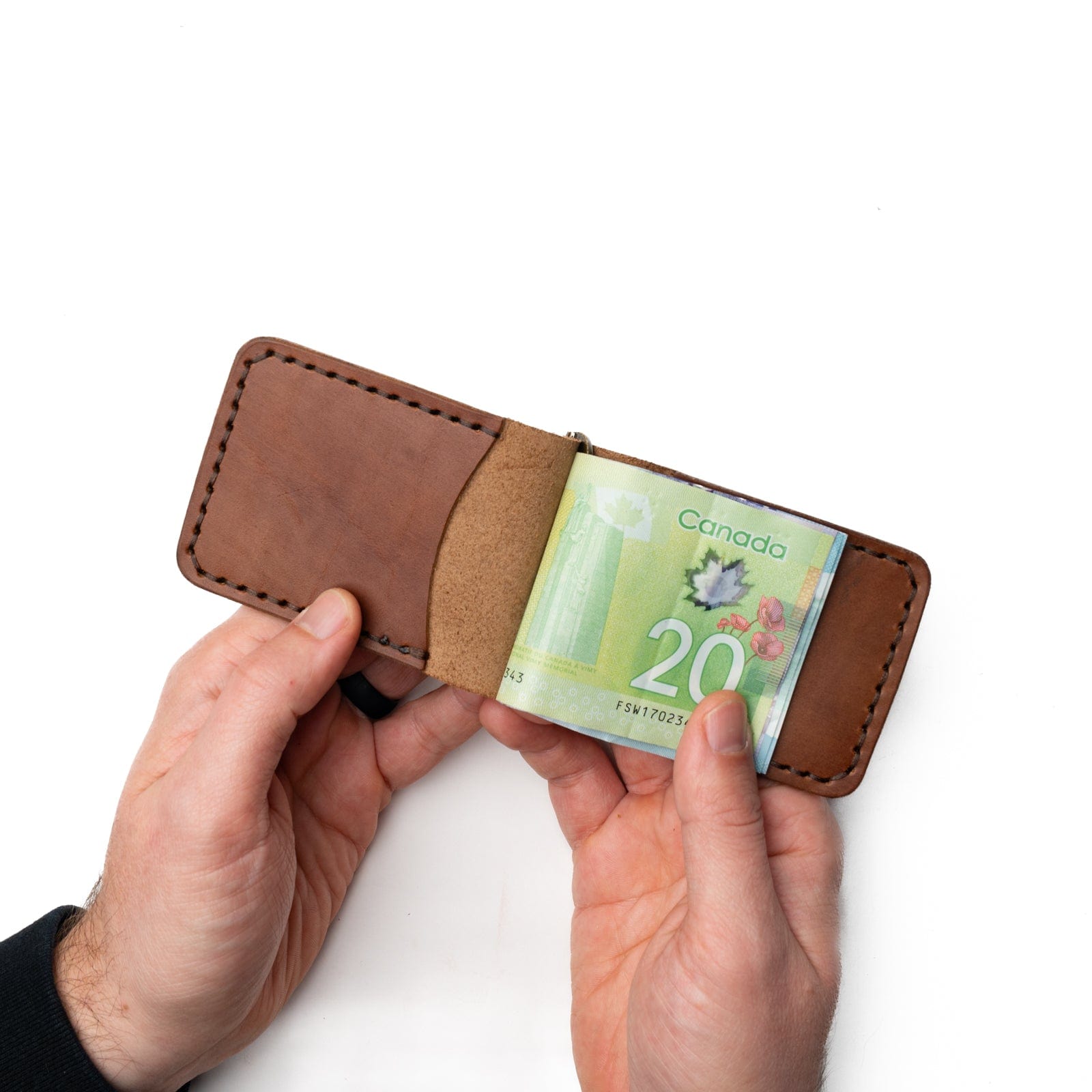 Genuine Leather Money Clip Wallet for Men - Slim RFID Blocking Bifold Wallet with Credit Card Slots - Perfect for Everyday Carry, Travel & Gifts