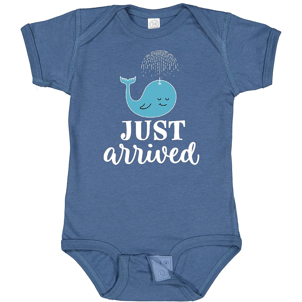 Inktastic Baby Boy Whale Baby Bodysuit - Cute Whale Print Onesie for Newborns & Infants - Soft Cotton Bodysuit for Boys - Perfect for Playtime, Photos & Gifts