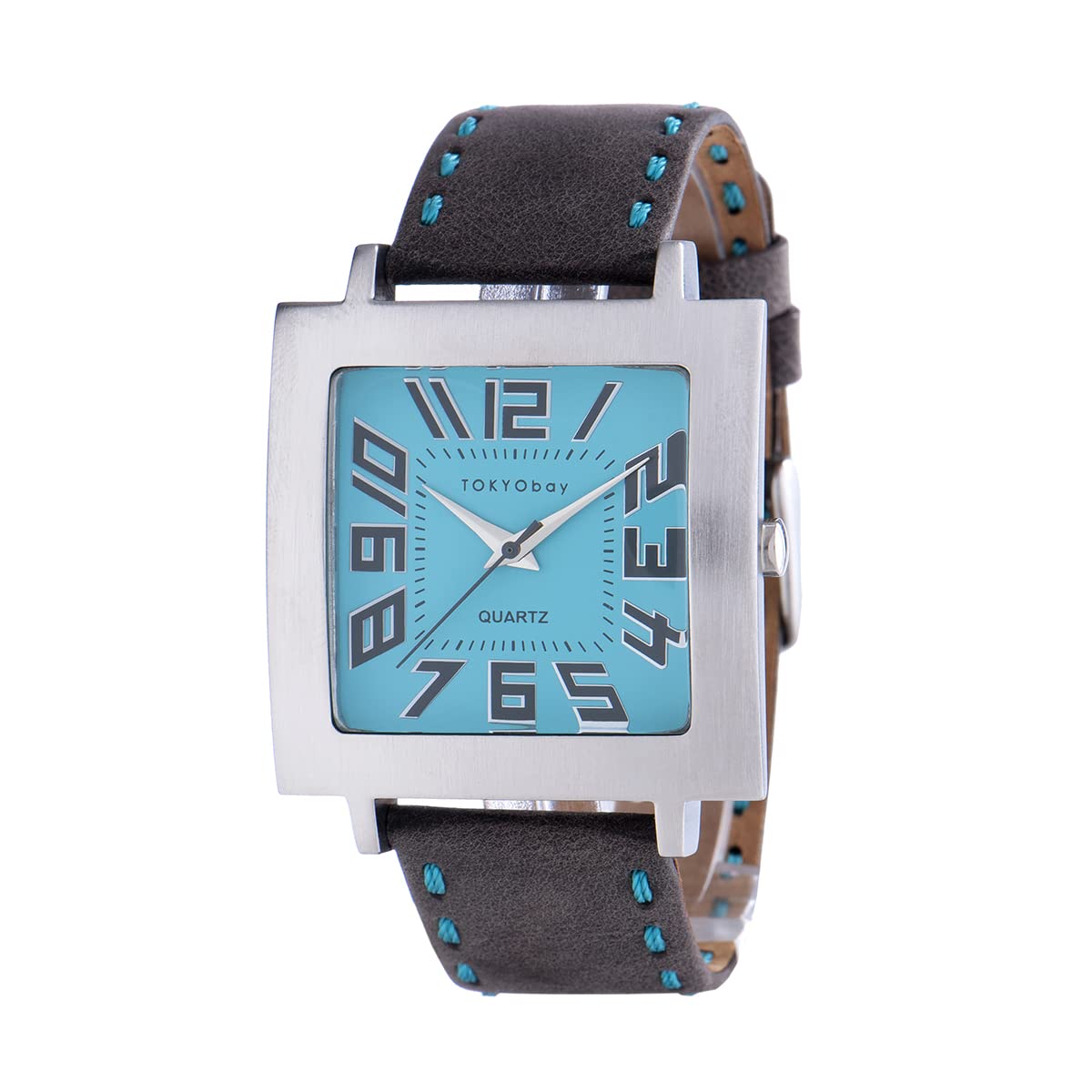 TOKYObay Tram - Square Unisex Leather Fashion Watch for Men & Women | Waterproof Casual Dress Watch for Everyday Wear, Office & Outdoor Activities