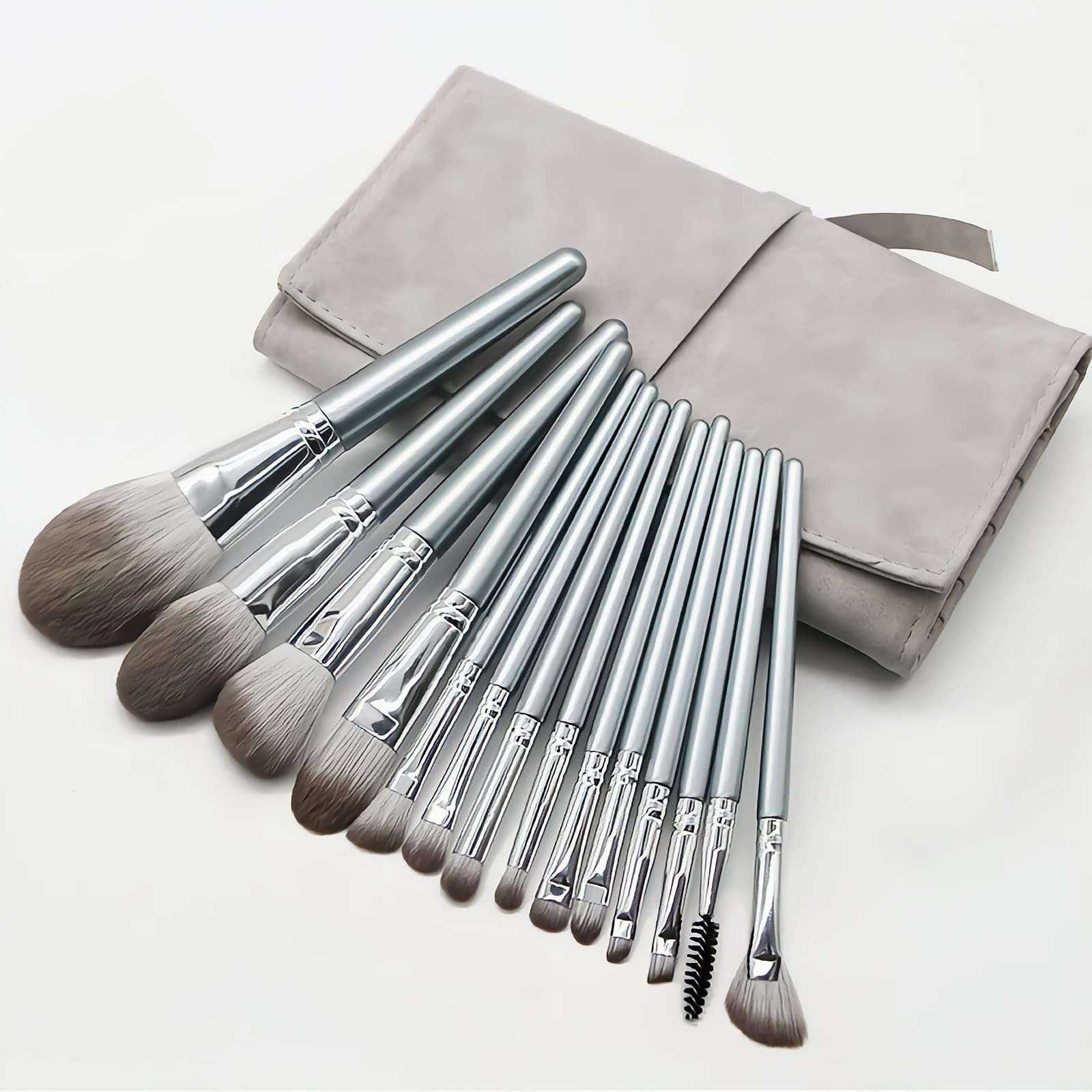 STUNHUB 14Pcs Professional Makeup Brush Set - Foundation, Powder, Blush & Eyeshadow Brushes with Concealer & PU Leather Bag - Perfect for Makeup Artists & Beauty Enthusiasts