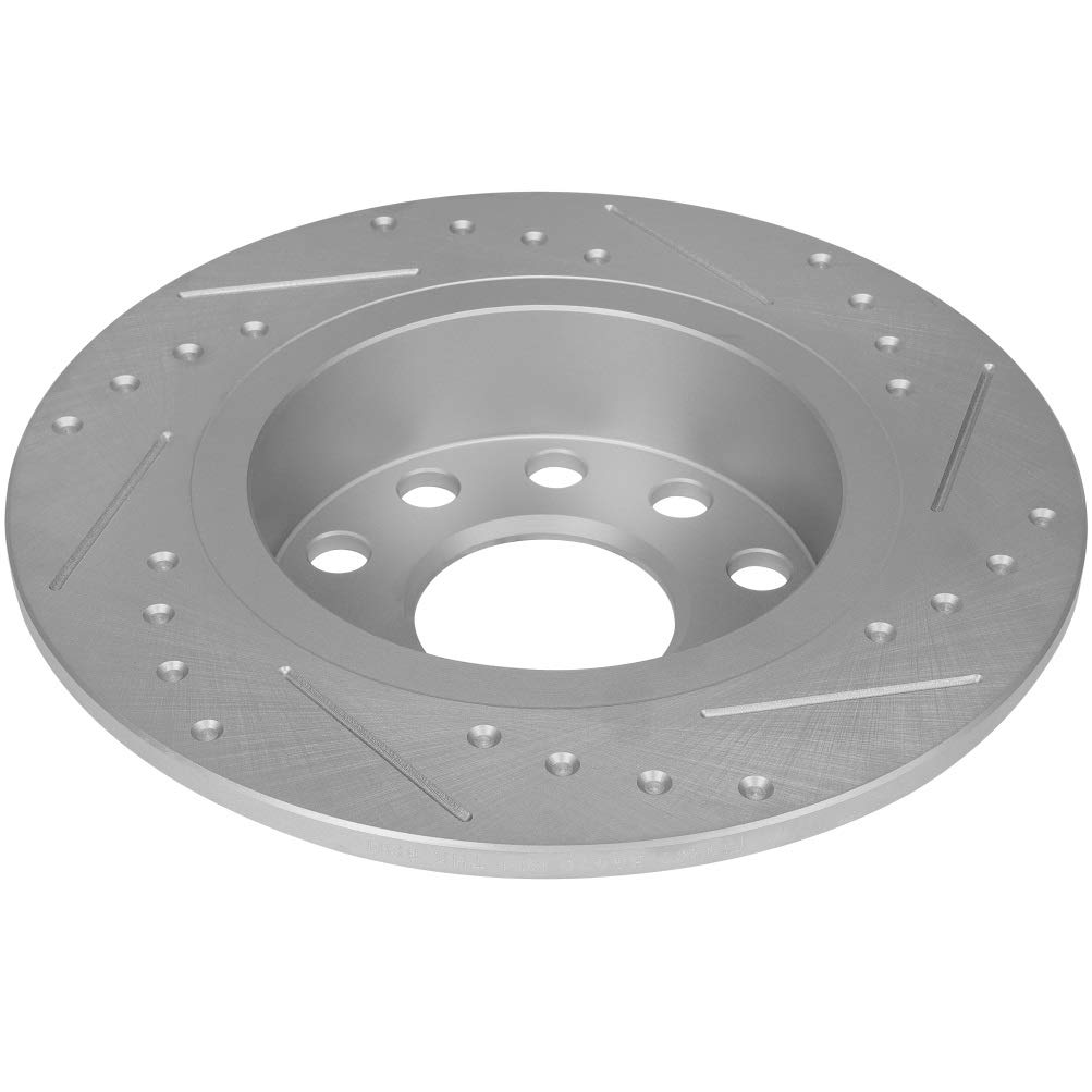 OCPTY Front & Rear Brake Rotors Kit - Compatible with Audi A3 (2010-2012), VW Beetle (2013-2015, 2018), VW Eos (2016), VW Golf (2014-2016), VW Golf SportWagen (2015), VW Jetta (2012-2018) - High Performance Disc Brakes for Smooth Stopping & Safe Driving