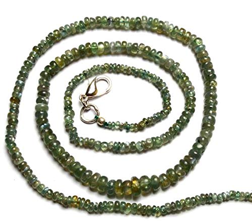 Natural Alexandrite Chrysoberyl Gemstone Beads - Smooth 3-6mm Rondelle Beads for Necklace Making (18.5 Inch Strand, Code MVG-4436) | DIY Jewelry, Healing Crystal Bracelets, Boho Fashion Accessories
