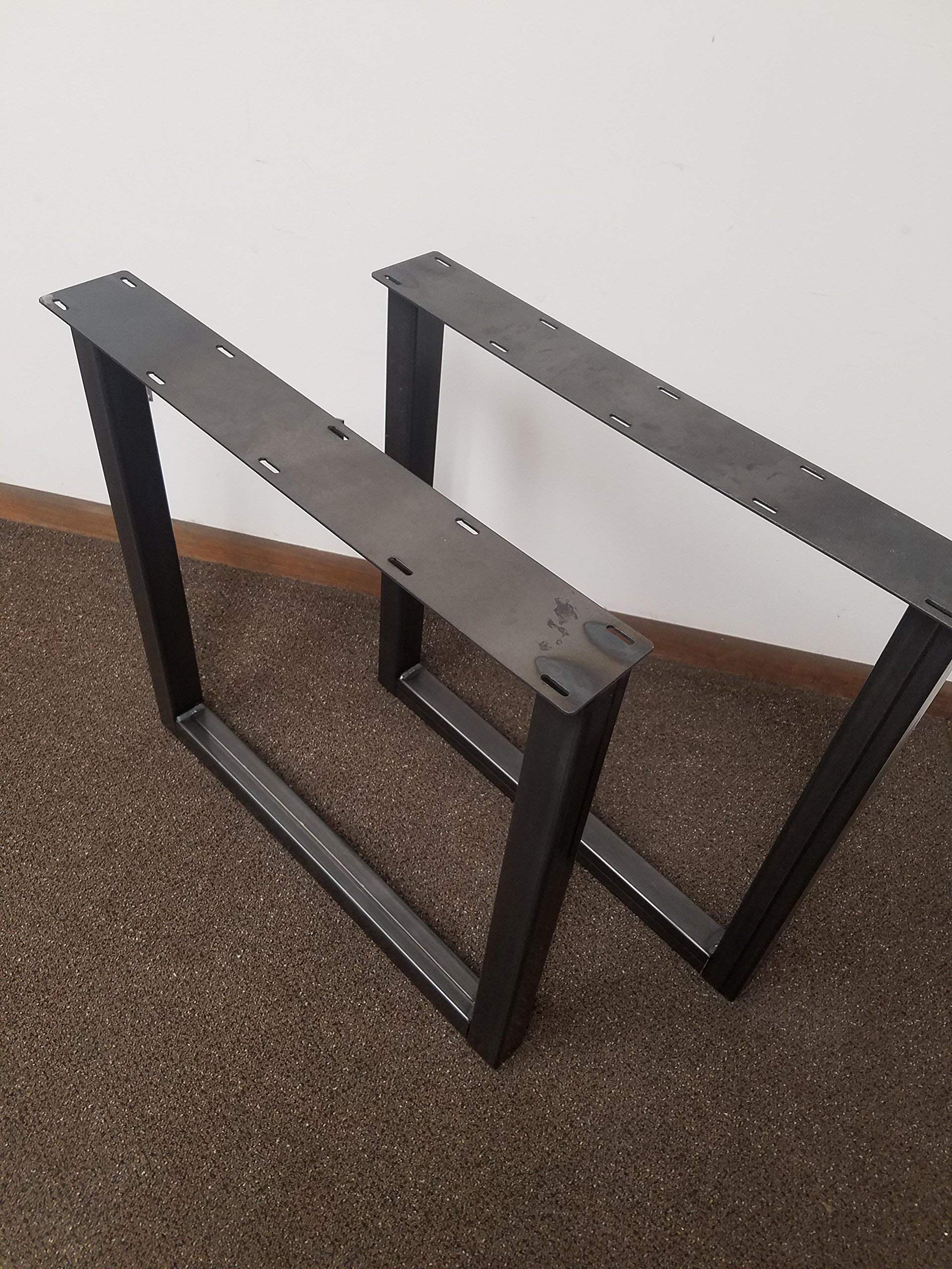 Heavy Duty Square Metal Table Legs - Industrial Strength for Dining Tables, Desks, Workbenches & DIY Furniture Projects