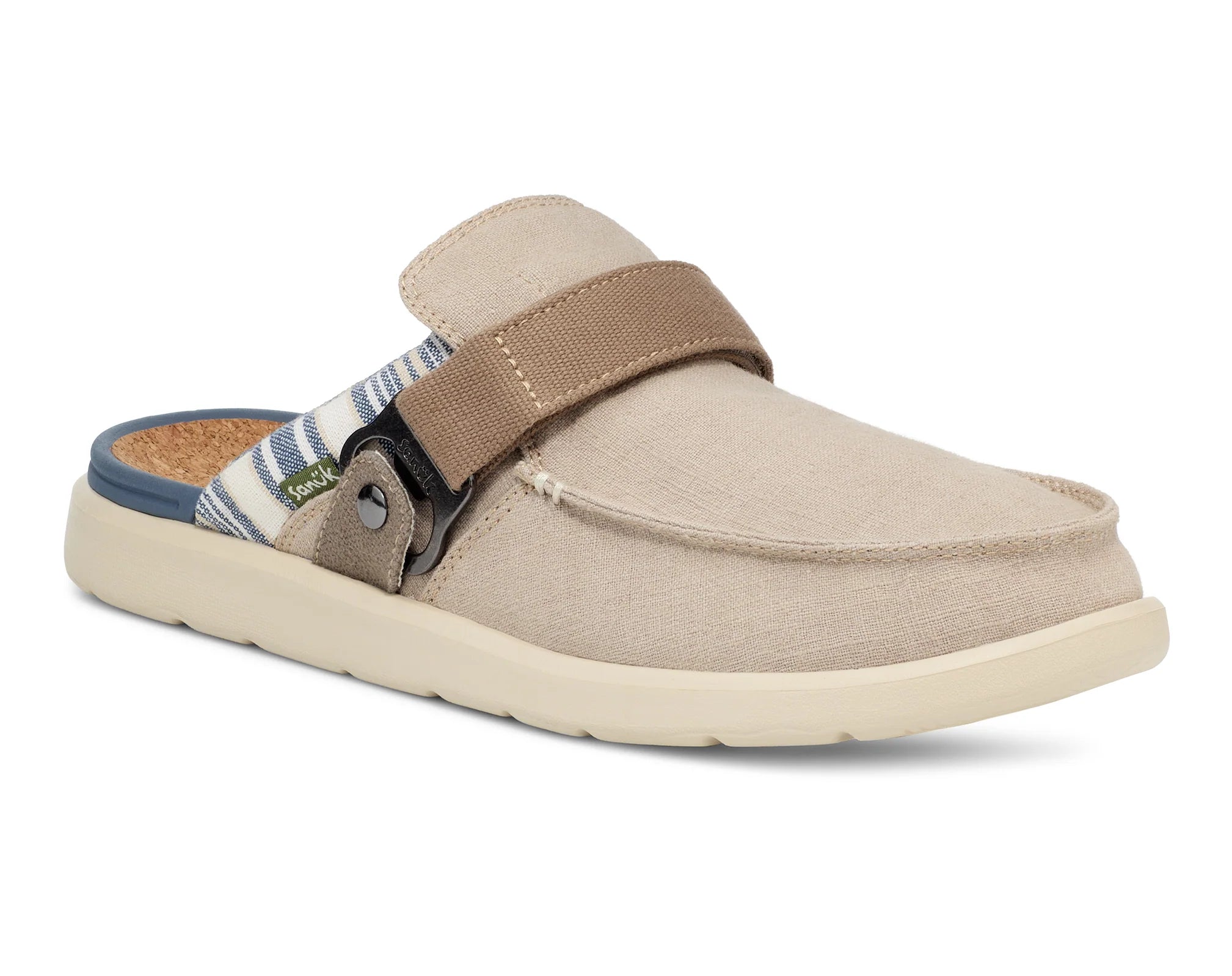 Sanuk Men's Happy Hour Lite Resort Shoes - Comfortable Slip-On Casual Shoes for Beach & Travel | Taupe Color | Perfect for Outdoor Relaxation & Summer Vacations