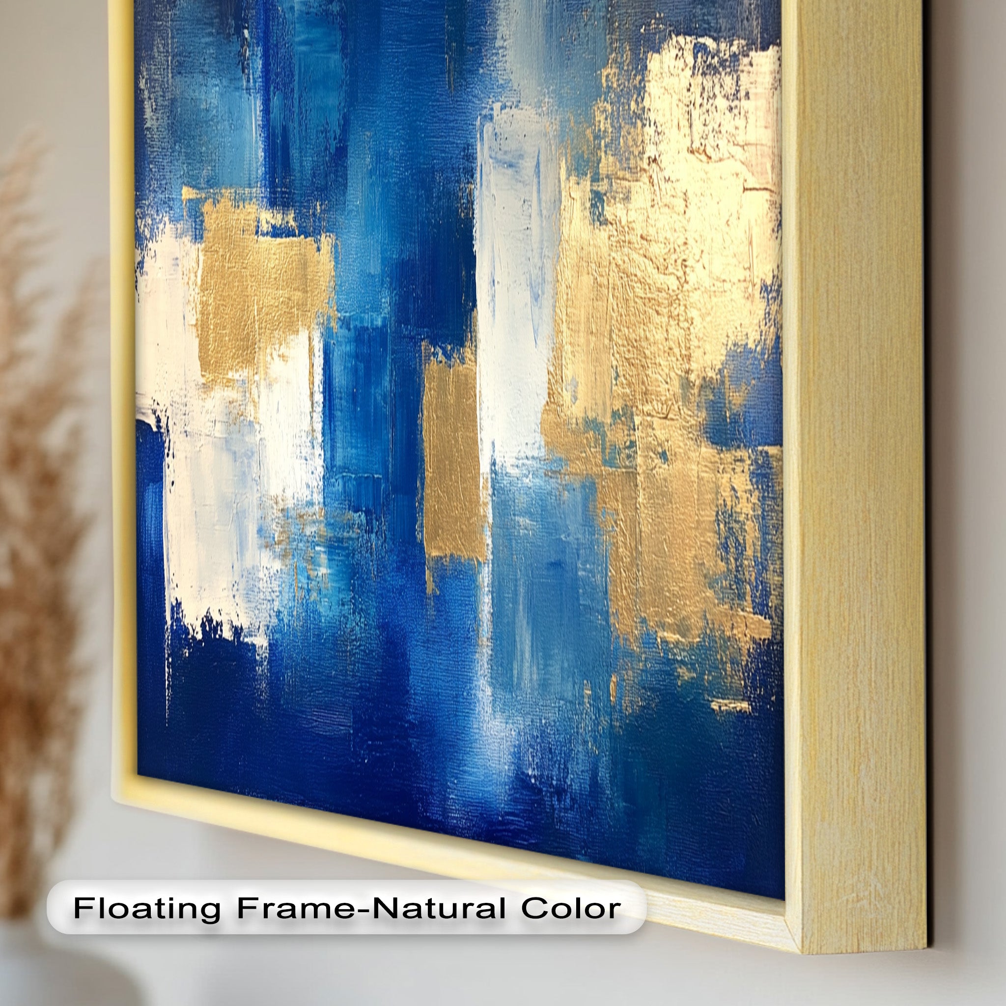 Blue Harmony Abstract Oil Painting - Modern Wall Art for Living Room, Bedroom & Office Decor | Handmade Canvas Artwork