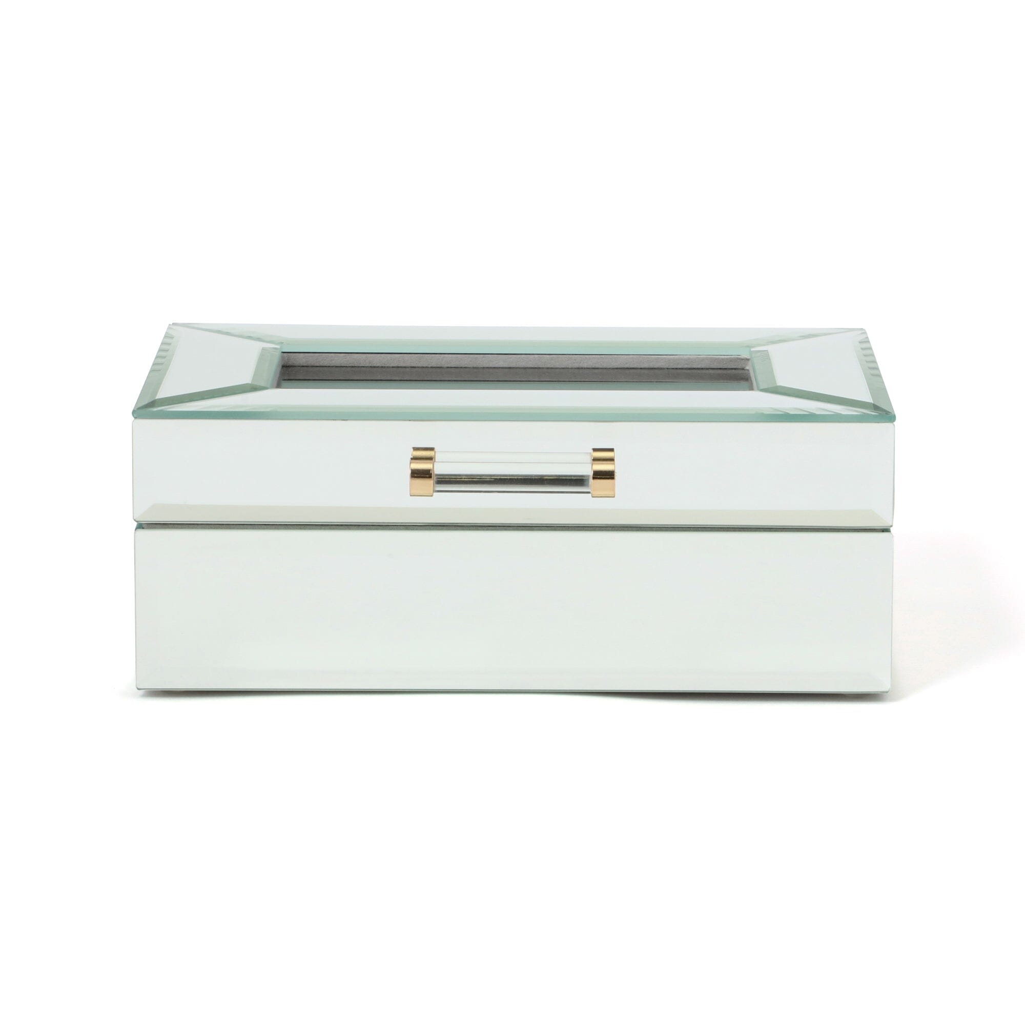 Small Mirror Jewelry Box - Elegant Storage for Rings, Necklaces & Earrings - Perfect for Vanity, Dresser & Travel Organizer