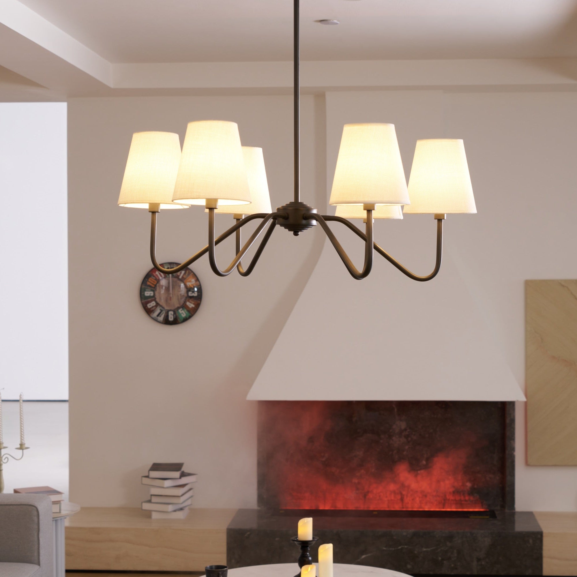 Lumos Black Chandelier - Modern Crystal Ceiling Light Fixture for Dining Room, Bedroom & Living Room Decor | Elegant Lighting for Home & Wedding Events