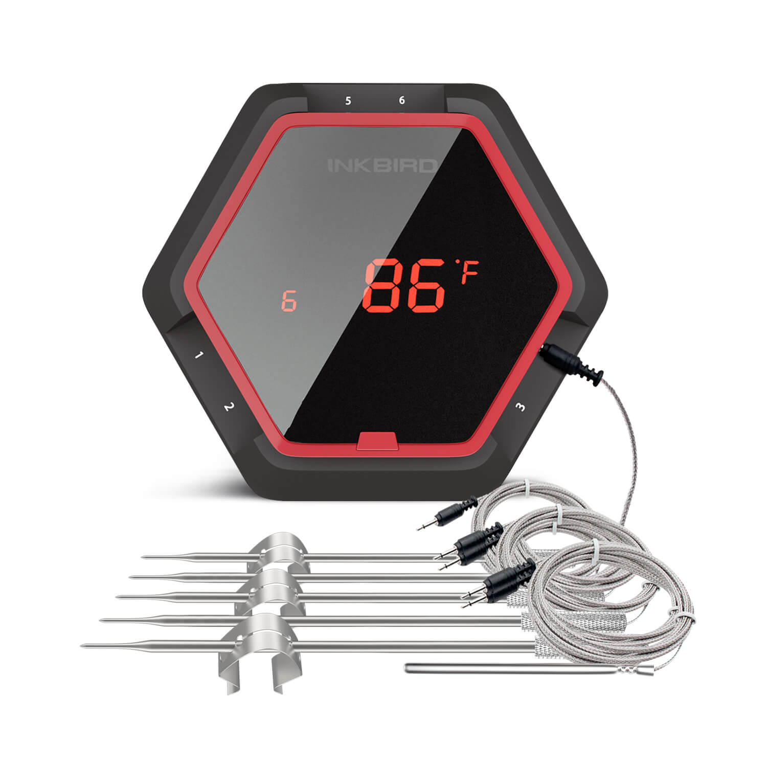 Wireless Bluetooth BBQ Thermometer IBT-6XS - Smart Meat Temperature Probe for Grilling, Smoking & Cooking