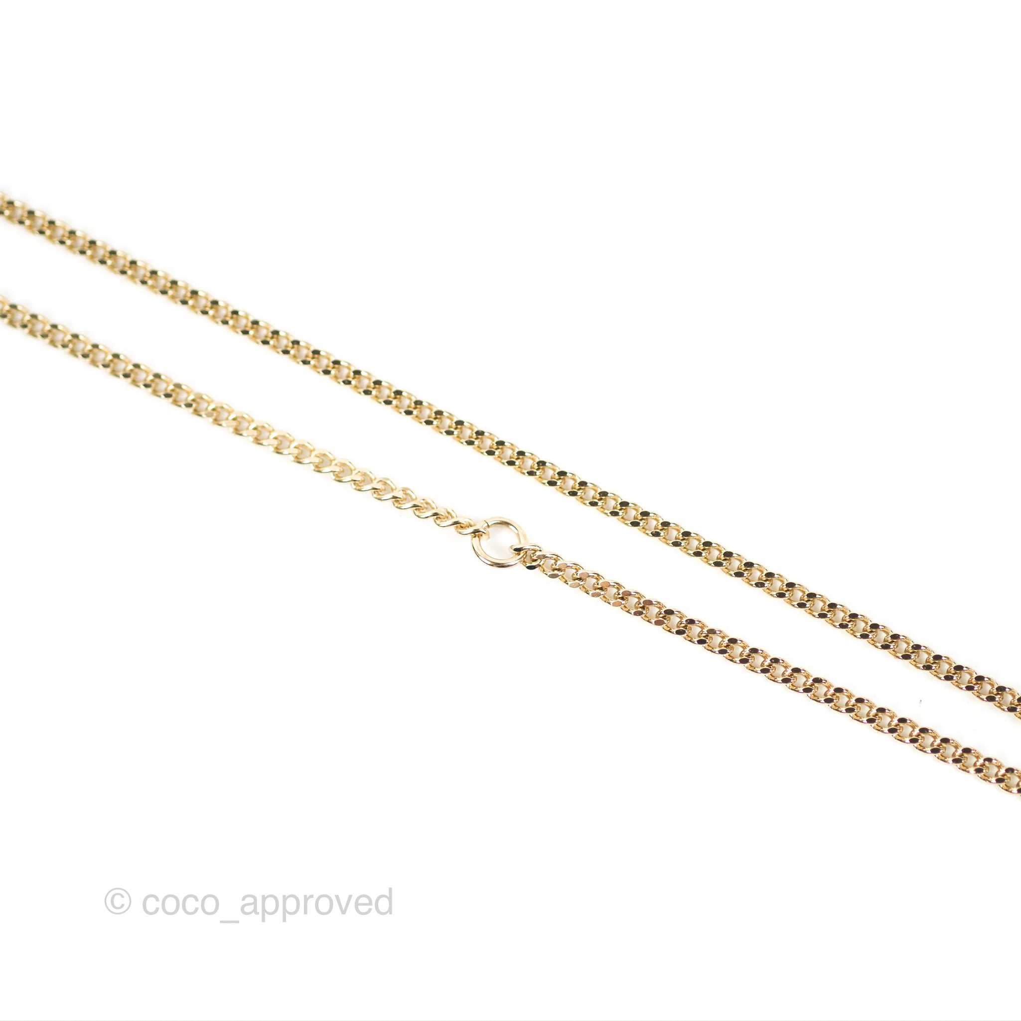 Chanel CC Crystal Flower Drop Necklace - 18K Gold Tone Pendant for Women | Elegant Jewelry Gift for Birthday, Anniversary & Special Occasions