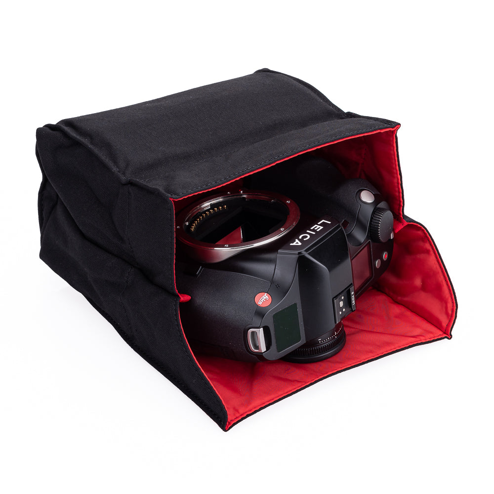 Artisan & Artist ACAM 76 Canvas Wrap Body/Lens Pouch - Black Camera Bag for DSLR & Mirrorless Cameras | Perfect for Travel, Hiking & Outdoor Photography