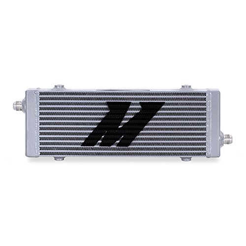 Mishimoto Universal Cross Flow Bar & Plate Oil Cooler - Medium Size, Silver Finish | High-Performance Engine Cooling for Cars, Trucks & Racing Vehicles