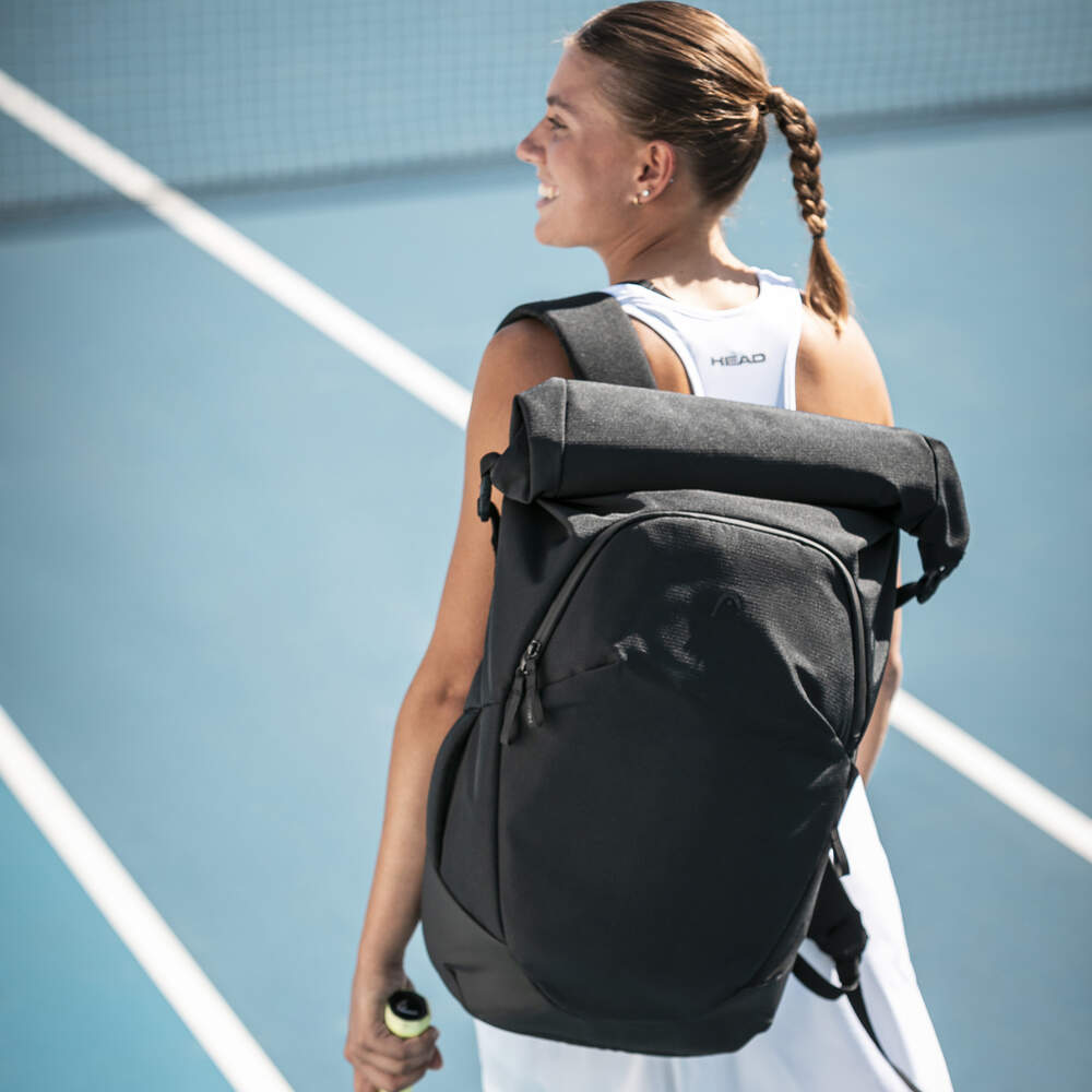 Head Pro X Racquetball Backpack (Black) - Durable Sports Bag for Racquetball Gear, Paddles & Accessories - Perfect for Gym, Court & Travel