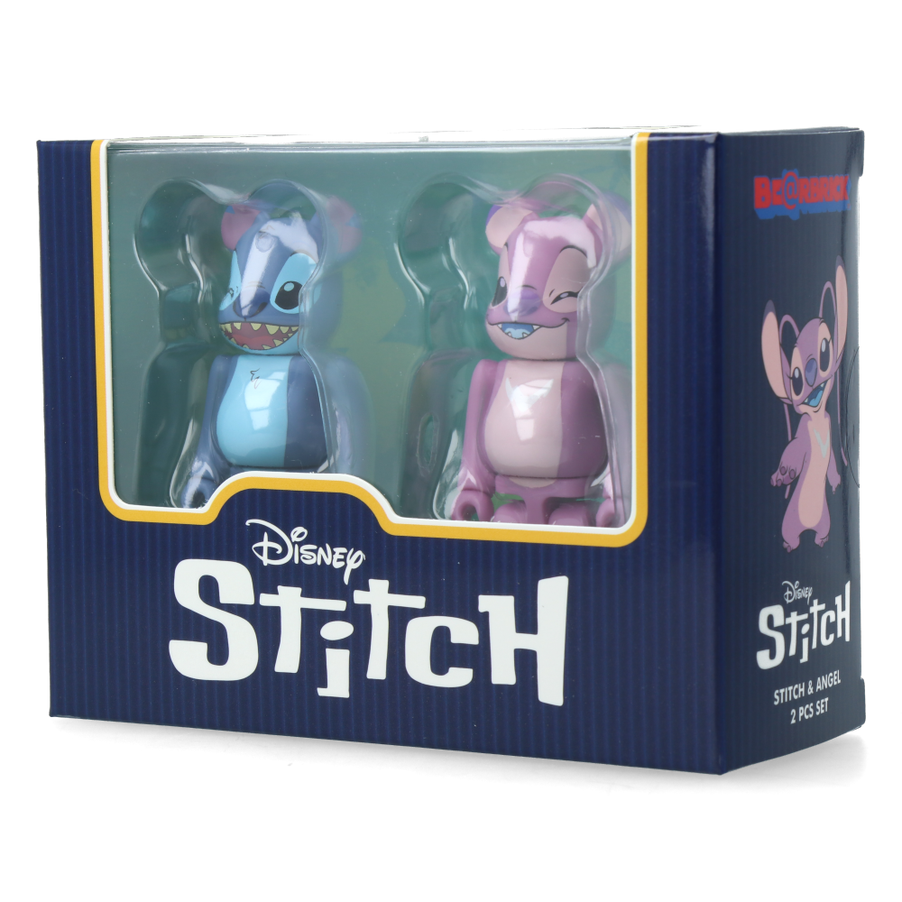 Original Bearbrick Stitch and Angel 2-Piece Collectible Set - Limited Edition Vinyl Art Toys for Disney Lovers | Perfect for Home Display, Office Decor, and Anime Gift Giving