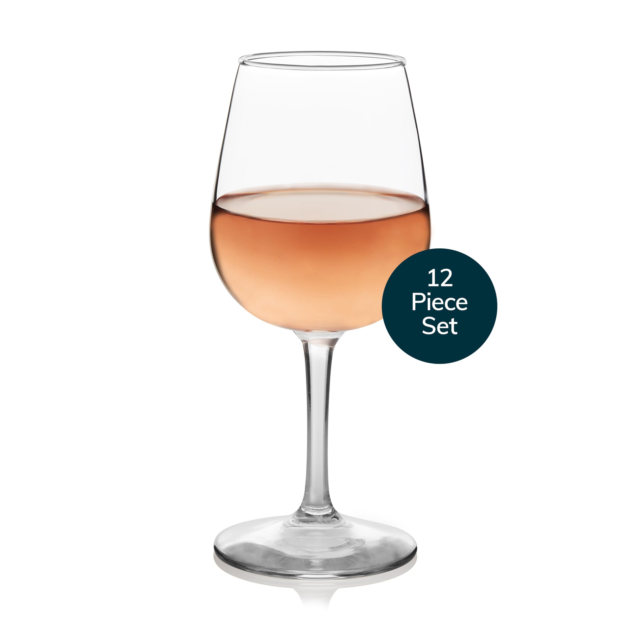 Libbey All Purpose Wine Glasses Set of 12 - 12.75 Oz Classic Stemmed Glasses for Red & White Wine - Perfect for Weddings, Birthdays, Dinner Parties & Entertaining