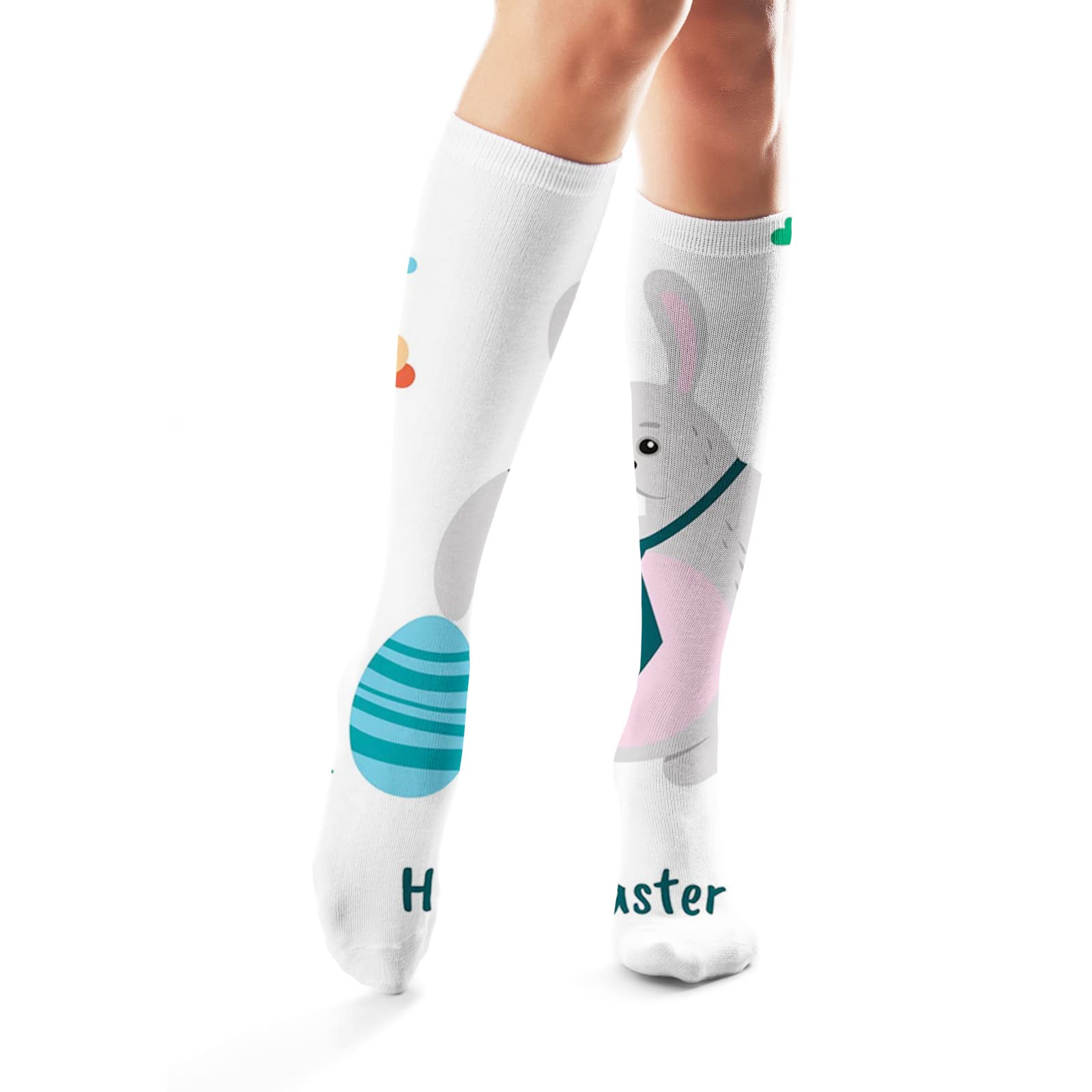 Women's & Men's Knee High Socks - Non-Slip, Stretchable, Adjustable Calf, Soft & Opaque - Perfect for Work, Sports & Everyday Comfort