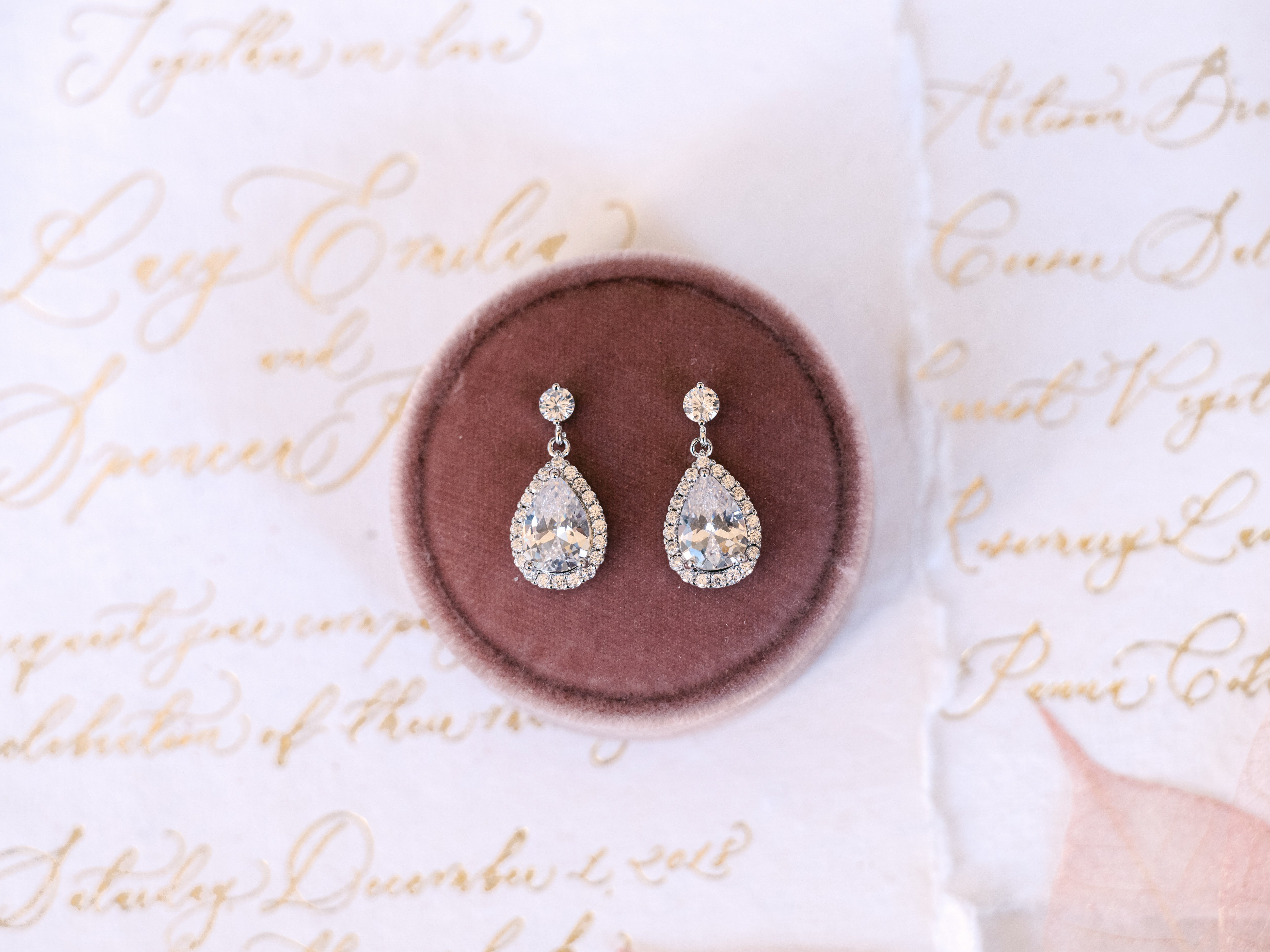 Estelle Dainty Crystal Bridal Drop Earrings - Elegant Wedding Jewelry for Brides, Bridesmaids & Formal Events | Handmade Sterling Silver Earrings with Swarovski Crystals | Perfect for Weddings, Prom & Evening Occasions
