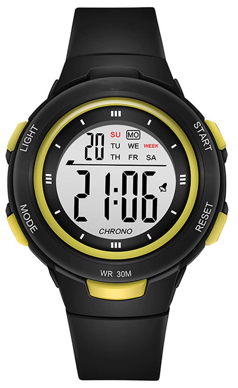 Women's LED Digital Sports Watch - 5Bar Waterproof, Alarm, Silicone Strap - Perfect for Running, Swimming & Outdoor Activities