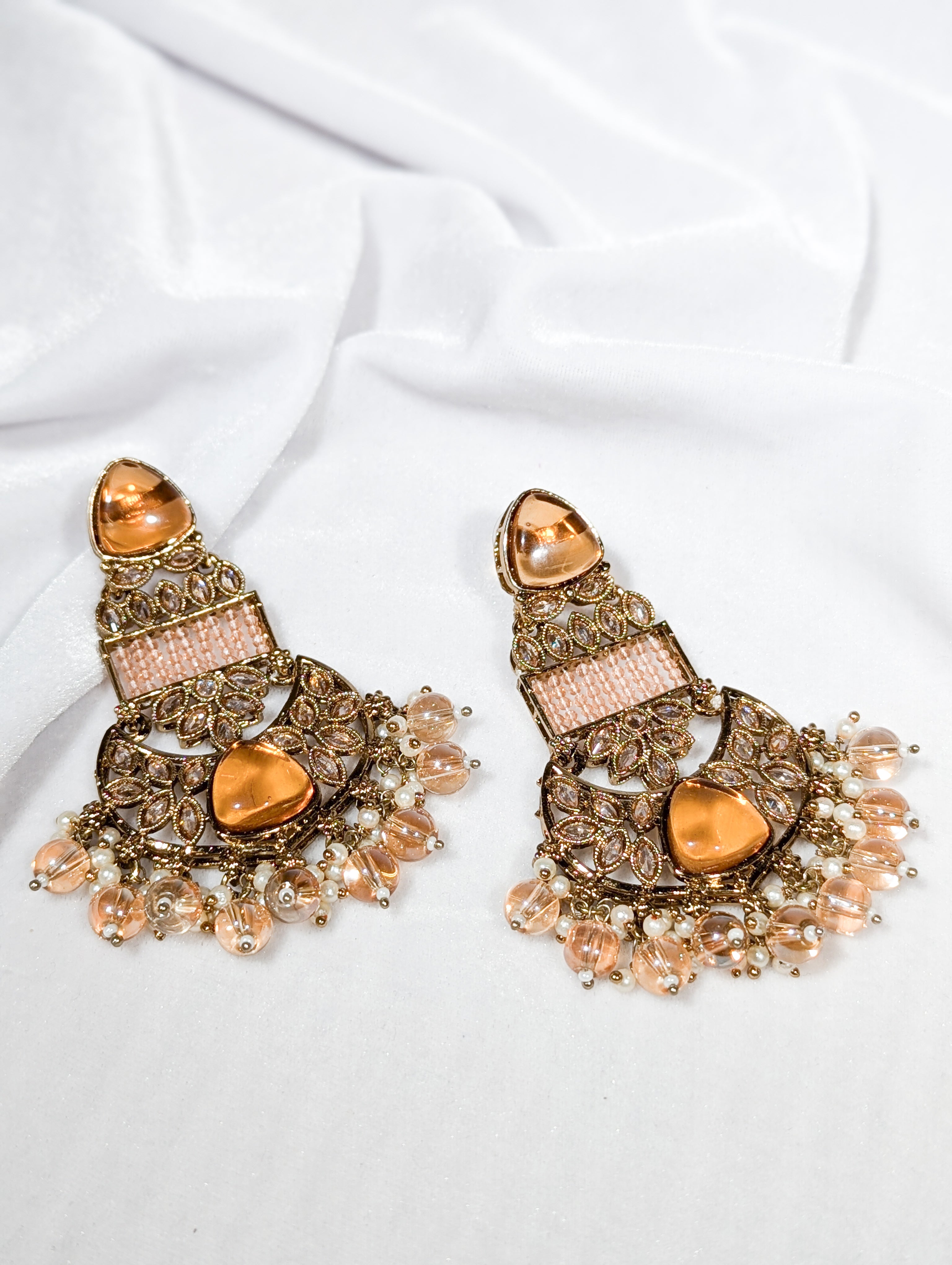 Exquisite SAKSHI POLKI EARRINGS - Handcrafted Indian Jewelry for Women | Perfect for Weddings, Parties & Special Occasions
