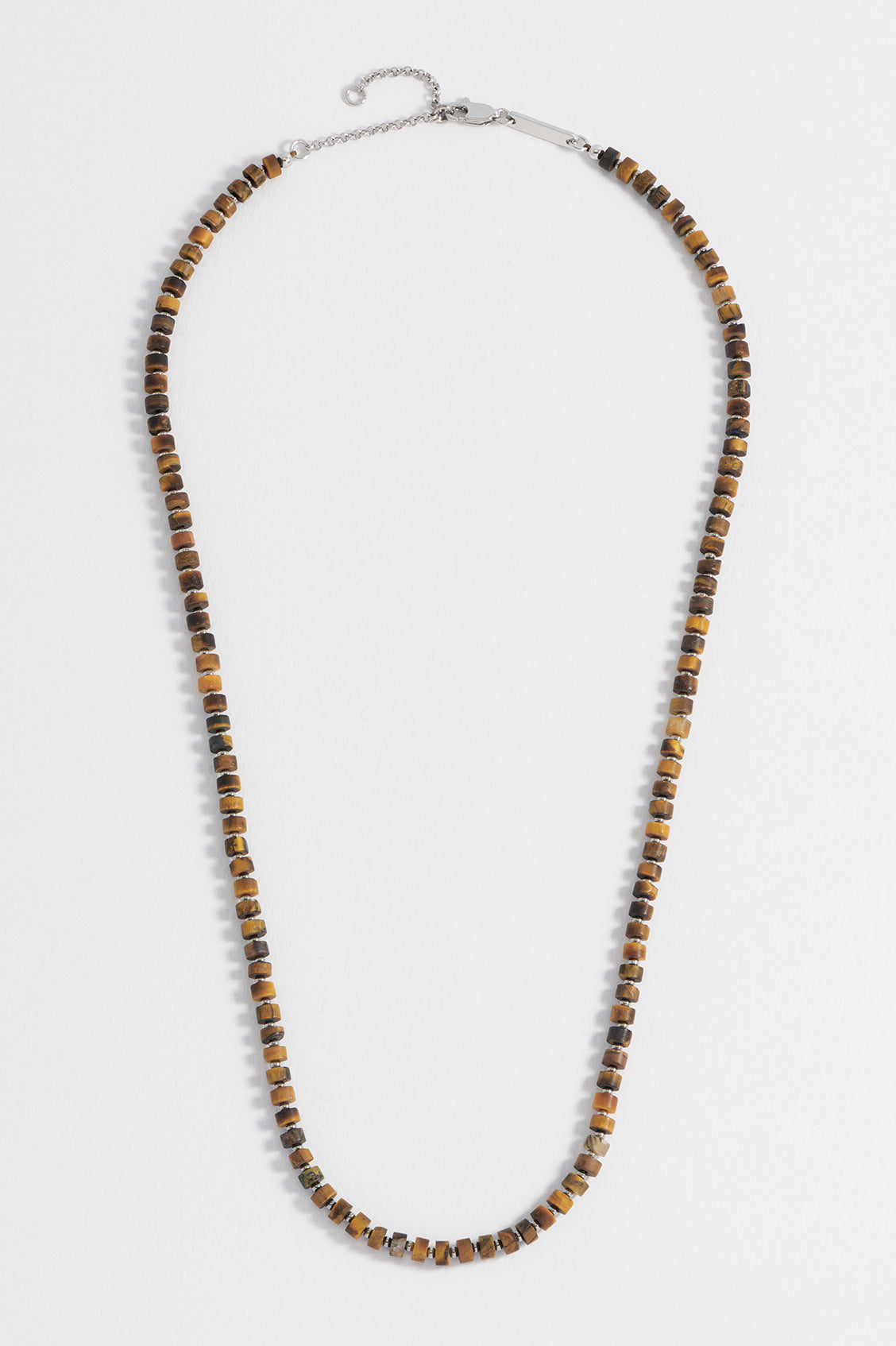 Gemstone Rondelle Necklace for Men - Natural Healing Crystal Beaded Jewelry - Perfect for Meditation, Gifts & Spiritual Healing