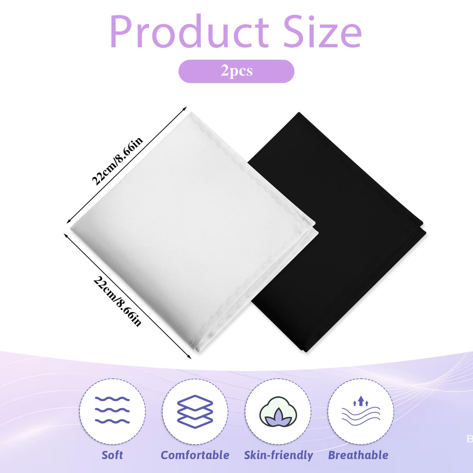 Premium Men's Satin Pocket Squares - 2-Piece Set of Solid Color Silk Handkerchiefs for Suits & Formal Wear | Wedding, Business, Cocktail Party Accessories
