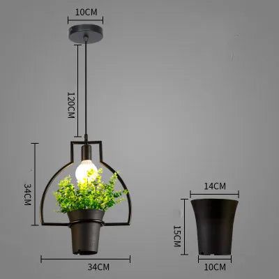 Modern Atmosphere Plant Hanging Light Pendant - Indoor Boho Decor for Living Room, Bedroom, Balcony | Perfect for Home, Cafe, Office Decoration