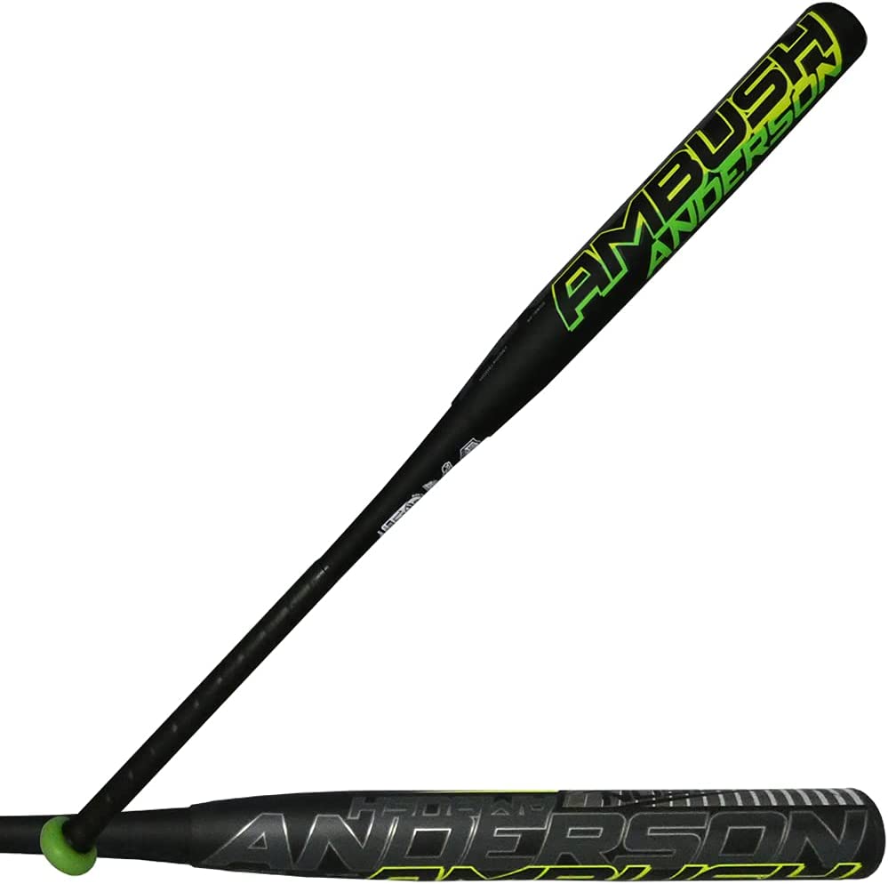 **Anderson Ambush Slowpitch Softball Bat 2022 - Black/Green Composite | USSSA Approved | High-Performance Bat for Competitive Play & Recreational Games**    *(Perfect for Tournaments, League Games, and Casual Play – Lightweight & Durable for Maximum Power & Control)*