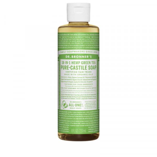 Dr. Bronner's Pure-Castile Liquid Soap - Organic Green Tea Scent | All-Natural, Vegan & Biodegradable | For Face, Body, Hair & Home Cleaning | Perfect for Sensitive Skin & Eco-Friendly Lifestyle