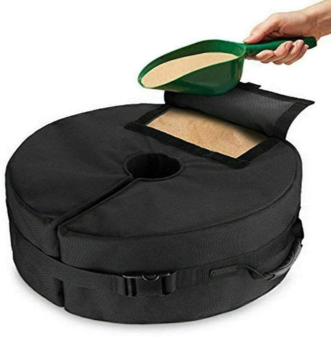 Heavy Duty Outdoor Umbrella Stand Base with Sand Bag - Weatherproof Patio Umbrella Stand for Garden, Backyard, and Poolside - Durable & Stable Support for Market Umbrellas - Perfect for Outdoor Dining, Lounging, and Sun Protection