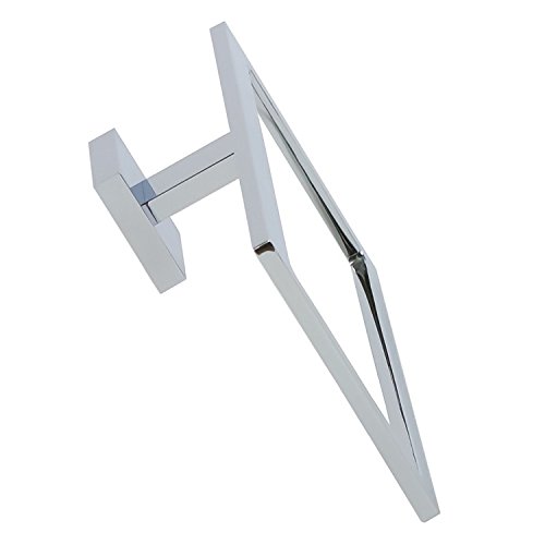 Gedy A070-13 Elba Modern Rectangular Chrome Towel Ring - Polished Brass Bathroom Accessory for Bath, Shower & Powder Room Decor