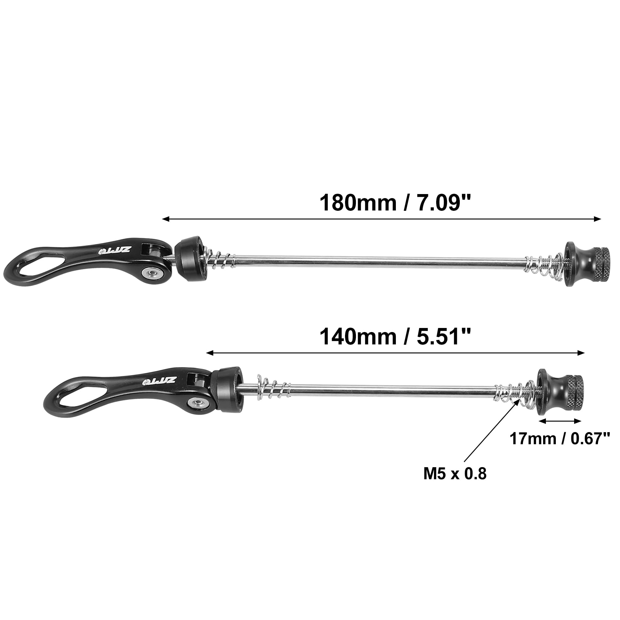 X AUTOHAUX 2-Pack Bicycle Wheel Quick Release Skewer Set - Front & Rear Hub Clamp Levers for Easy Wheel Removal & Installation | Perfect for Road Bikes, Mountain Bikes & Commuting