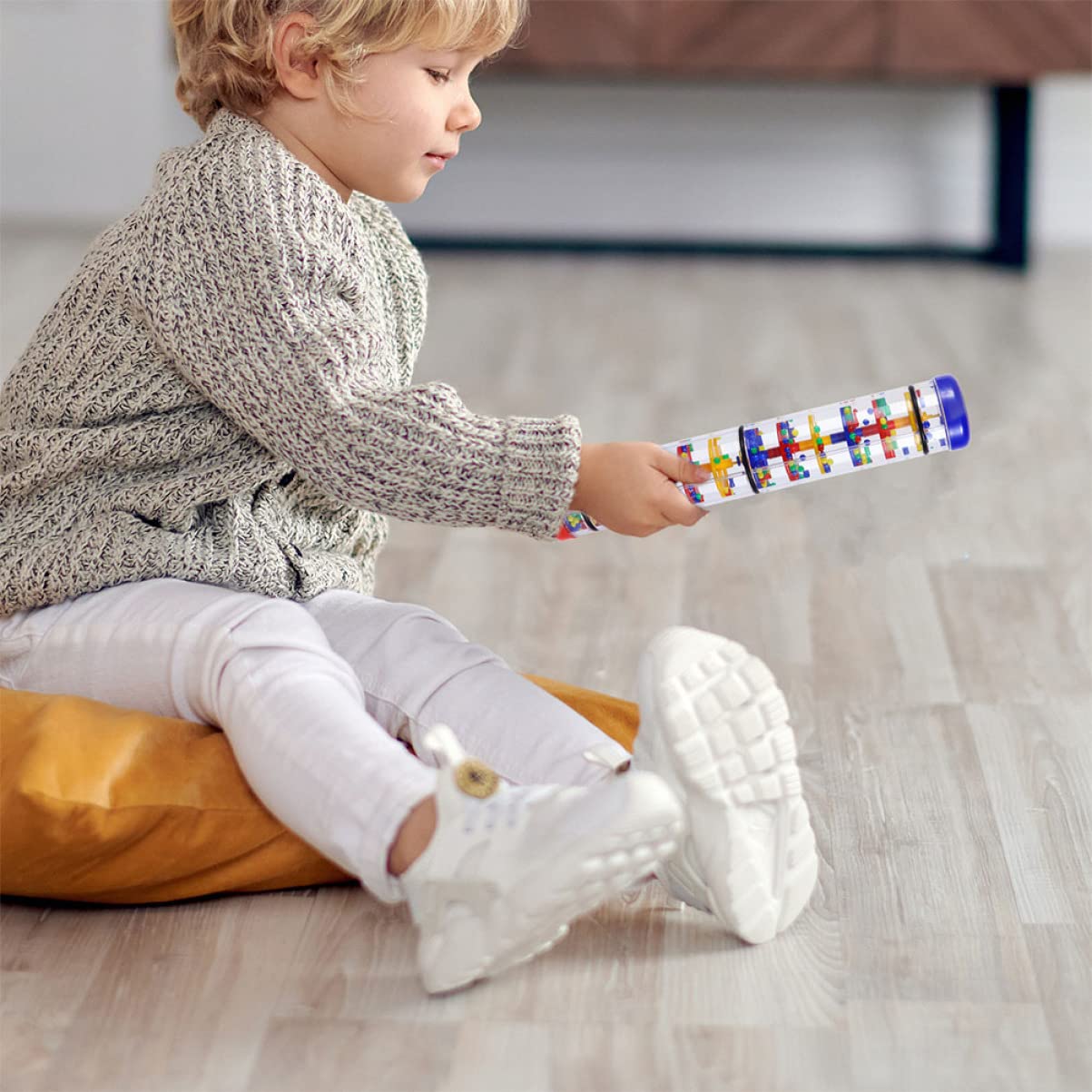 Toyvian 2-Piece Rainmaker Rattle Set - Musical Baby Toys for Early Education & Sensory Development | Perfect for Preschool Learning, Toddler Playtime & Montessori Activities