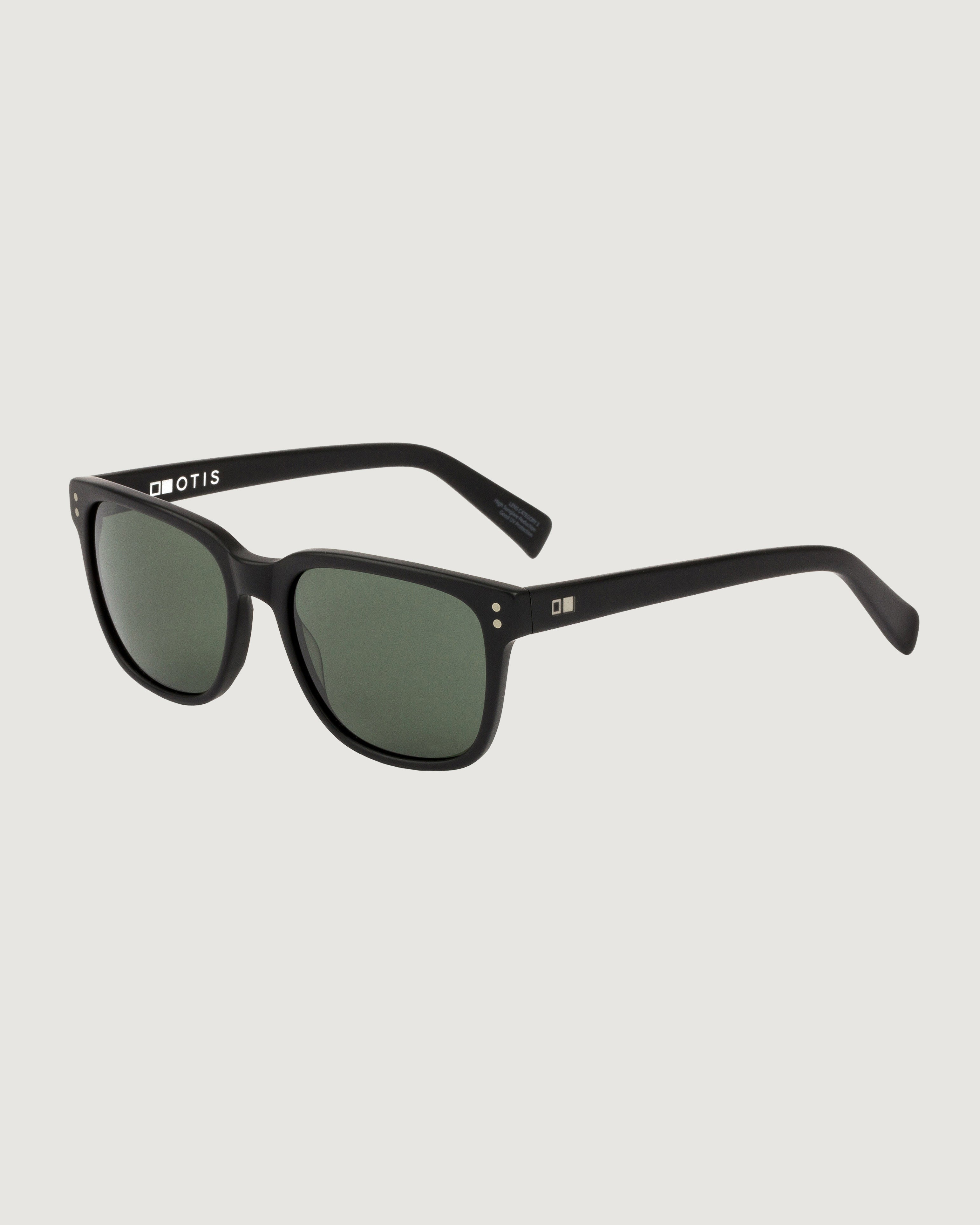 OTIS Test of Time X Sunglasses - Eco Matte Black/Grey Polarized Lenses - UV Protection - Retro Style for Men & Women - Perfect for Driving, Beach & Outdoor Activities