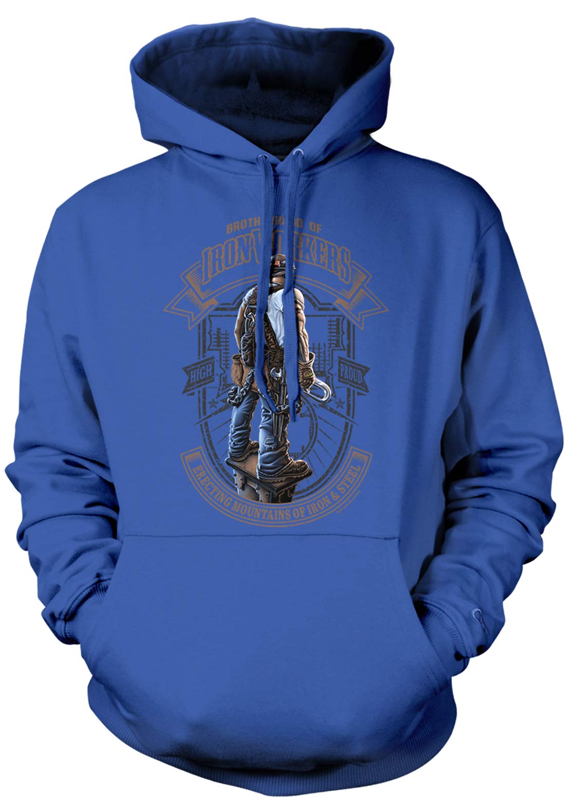Amdesco Men's Brotherhood of Iron Workers Hooded Sweatshirt - Heavy Duty Pullover Hoodie for Construction Workers & Union Members - Perfect for Job Sites, Cold Weather & Casual Wear