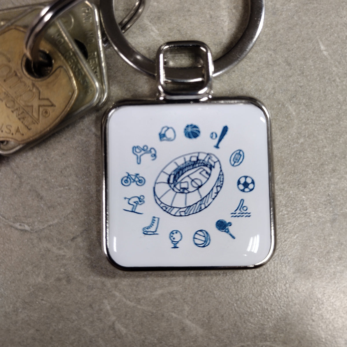 All American Sports Keychain - Patriotic USA Fan Gift for Men & Women - Perfect for Backpacks, Keys, and Game Day Accessories