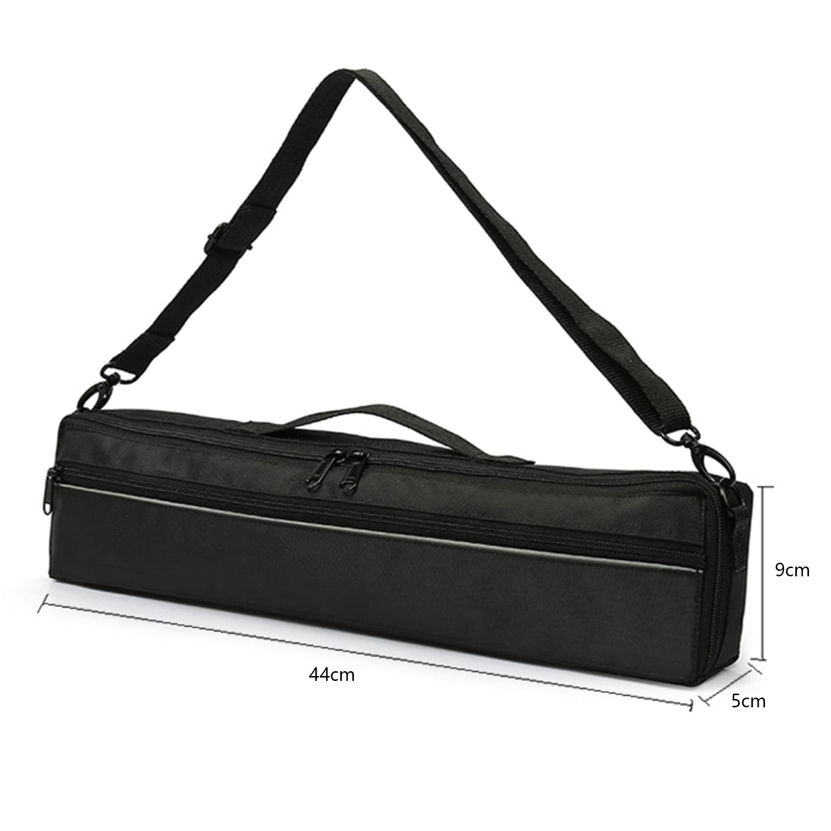 Bzocio 17-Hole Portable Flute Case - Nylon Flute Bag with Carrying Strap, Protective Storage for 17-Hole Flutes - Perfect for Music Practice, School Band & Travel Accessories
