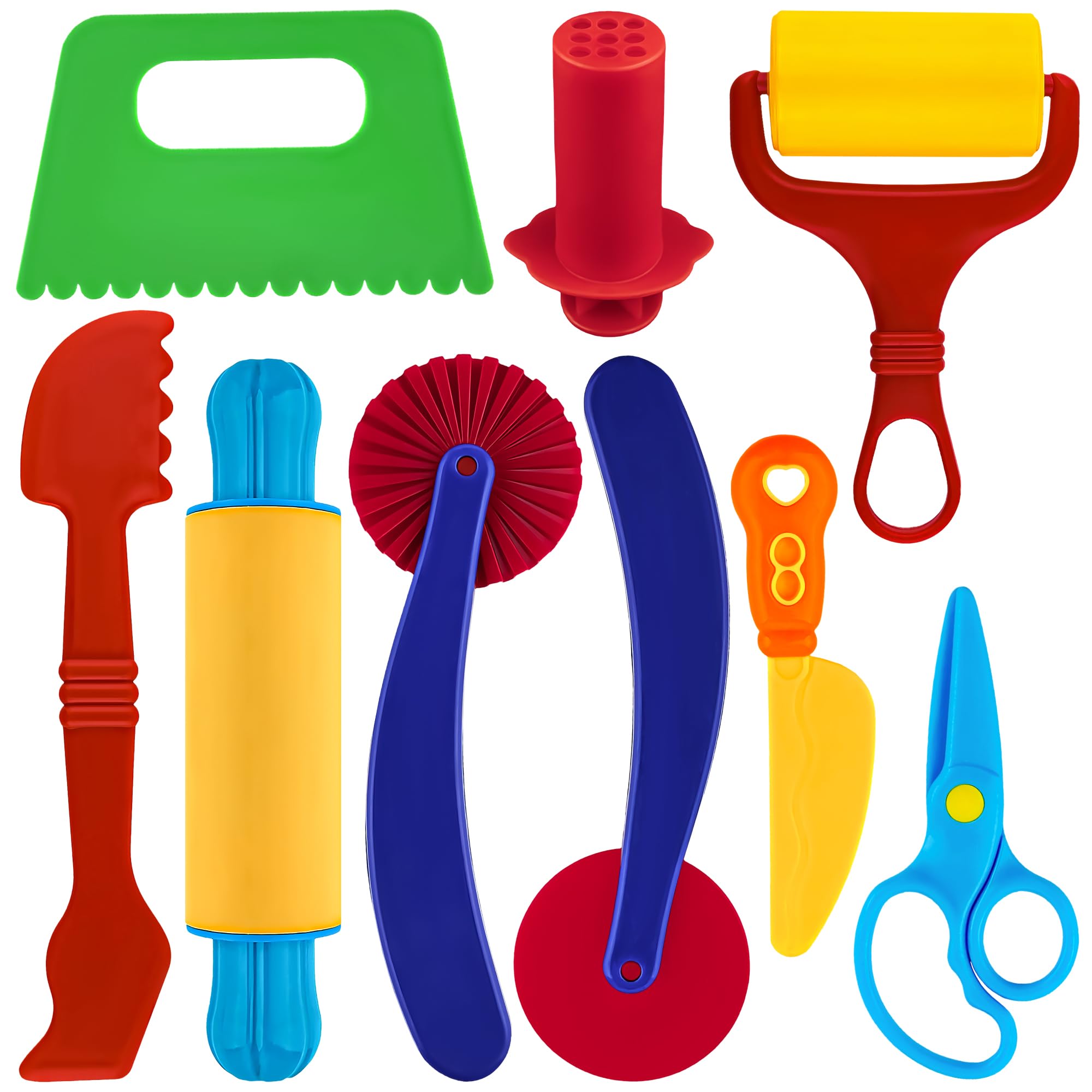 **9-Piece Playdough Tool Kit for Kids – Pizza Cutter, Safety Scissors, Rolling Pin & More – Creative Dough Accessories for Arts, Crafts & Sensory Play**    *(Use Case: Perfect for toddlers, preschoolers & homeschool activities – encourages fine motor skills, creativity & imaginative play!)*