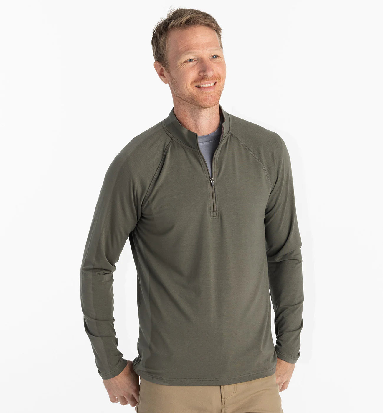 Men's Bamboo Flex Quarter Zip Pullover - Breathable & Comfortable Lightweight Sweater for Outdoor Activities & Casual Wear