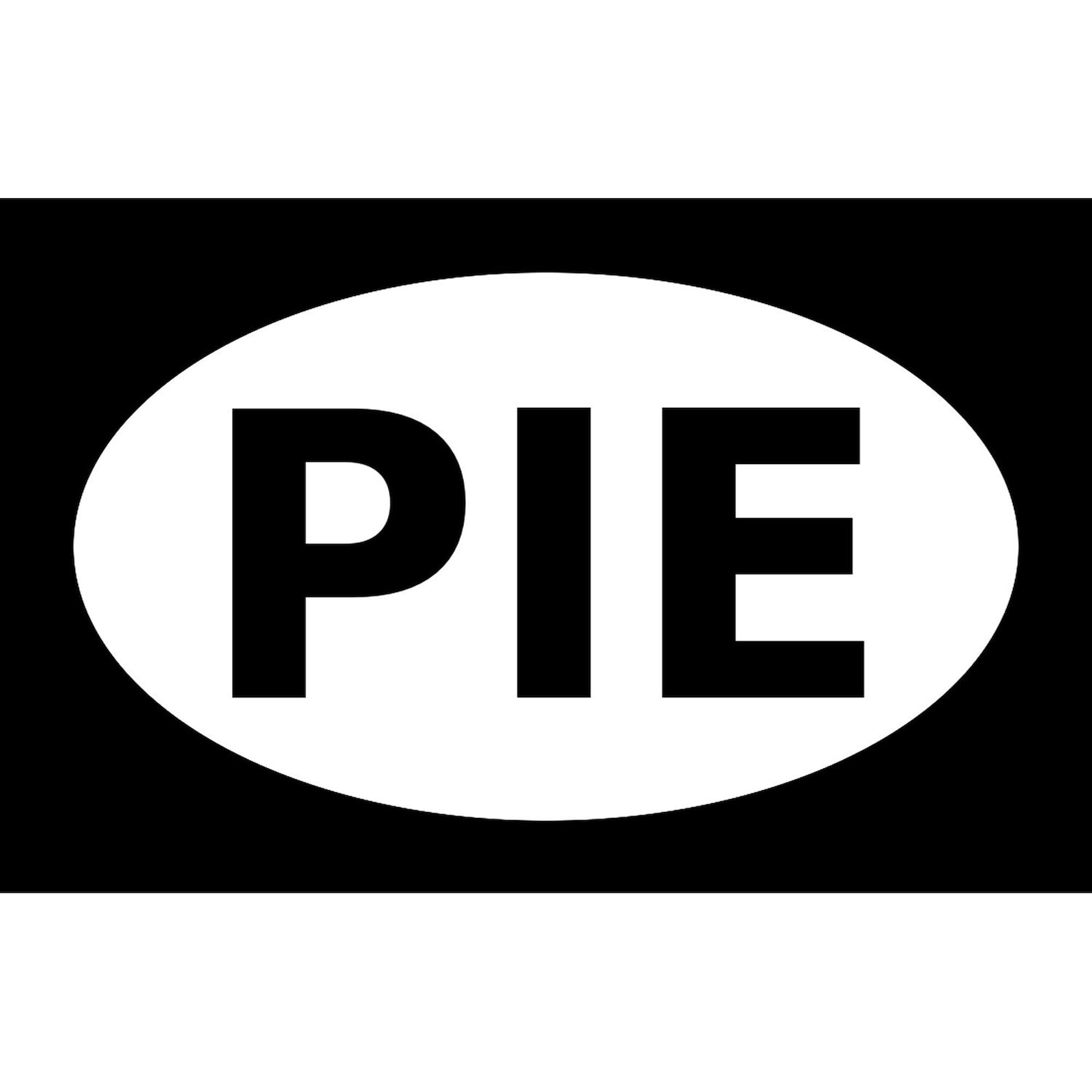 PIE Oval Car Bumper Sticker - Durable Automotive Decal for Cars & Trucks