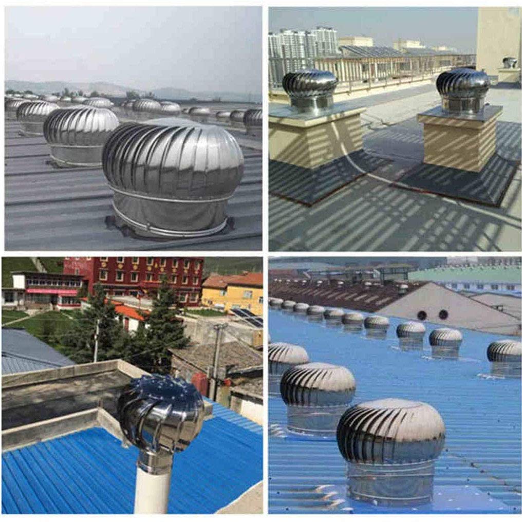Stainless Steel Rotary Chimney Cowl Cap - 450mm Anti-Downdraught Vent Spinner with Fixed Feet for Chimneys, Exhaust Vents & Chimney Pots | Weatherproof Roof Ventilation Solution for Homes & Outdoor Buildings