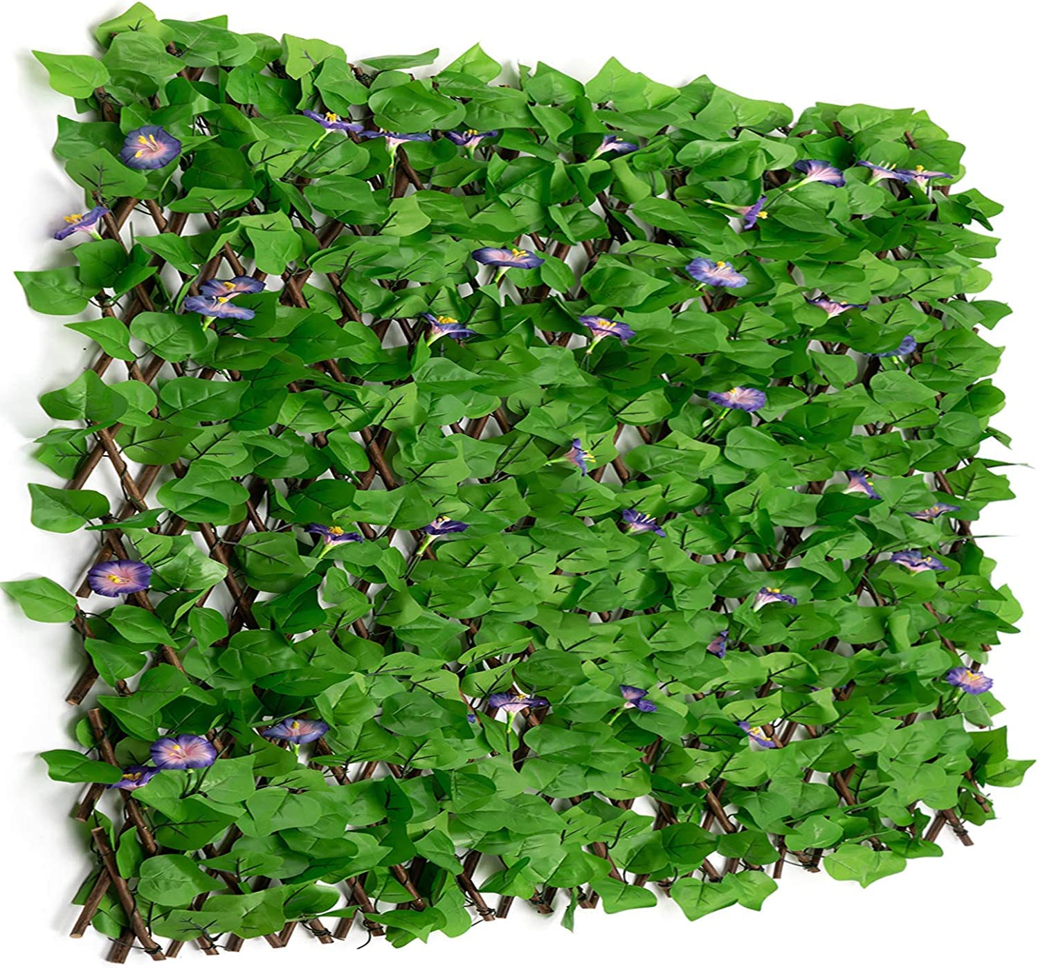 DOEWORKS 4PCS Expandable Faux Ivy Privacy Fence Screen - Outdoor Balcony, Patio, Garden Backyard Decor - Natural Looking Greenery Backdrop for Home, Wedding & Events