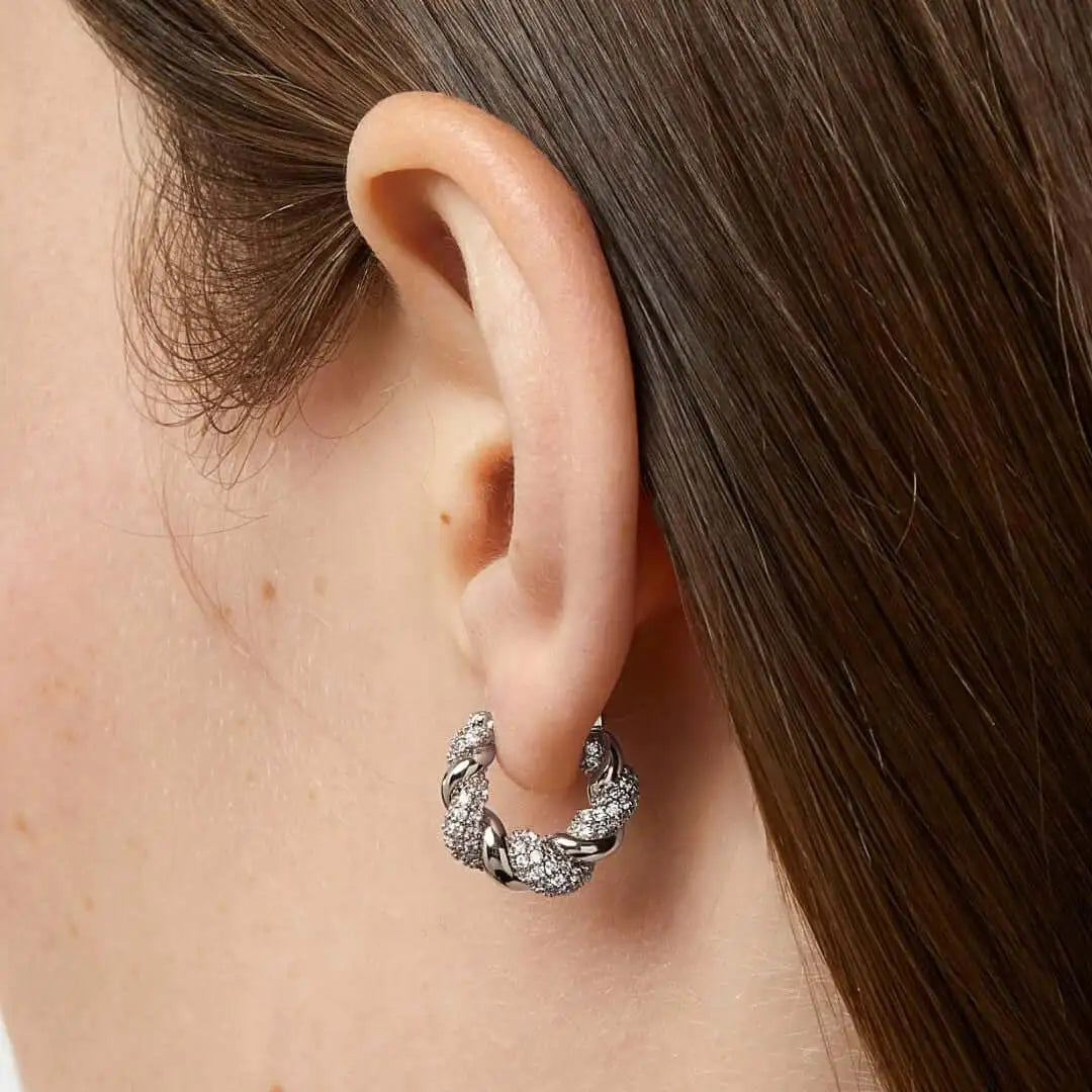 18K Gold Plated Irregular Blade Hoop Earrings for Women - Trendy Geometric Statement Jewelry | Perfect for Parties, Date Nights & Everyday Wear | JDE021