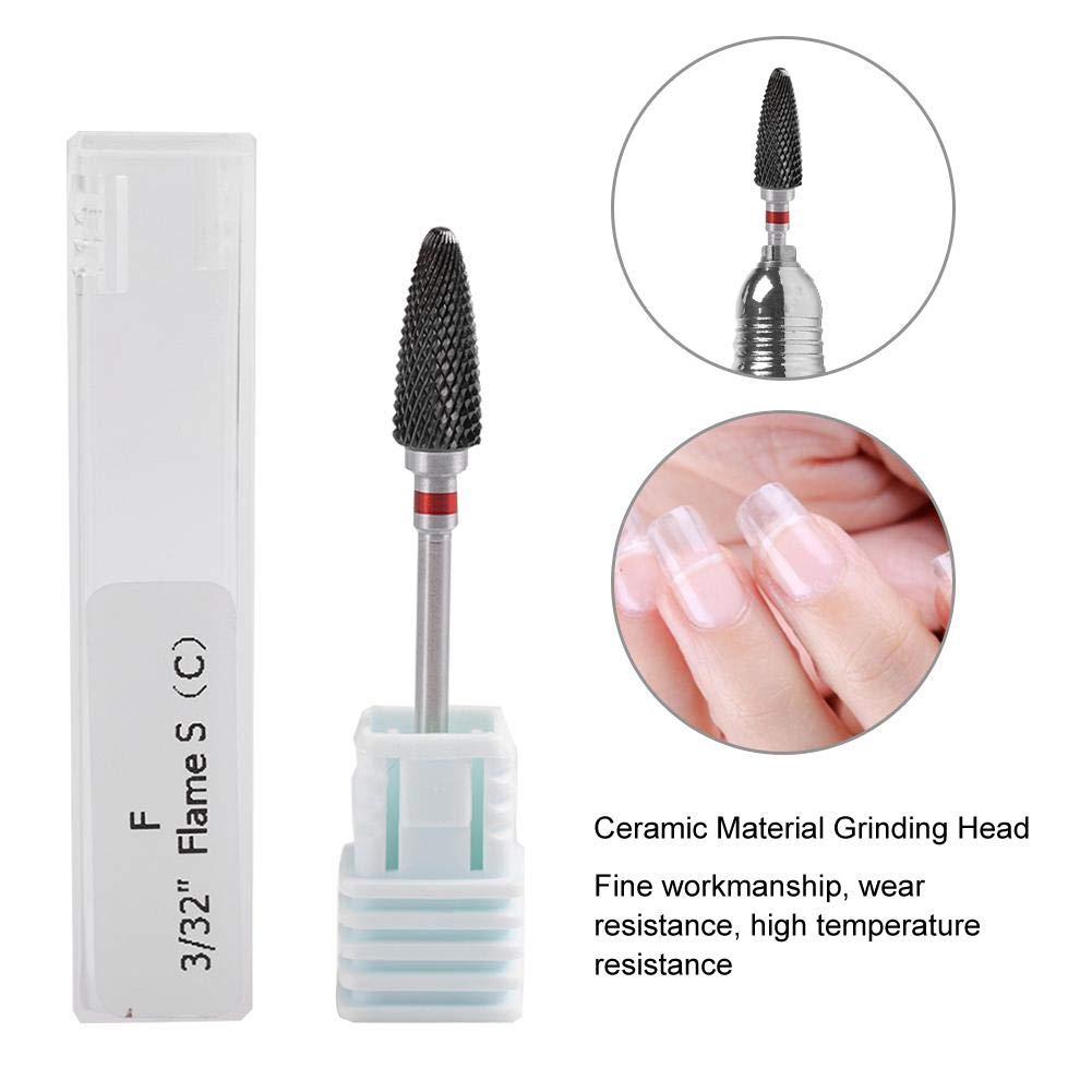 5 Types Ceramic Nail Drill Bits Set - Cylinder Shape Grinding Heads for Professional Manicure, Nail Polishing & Exfoliating | Perfect for Salon & Home Nail Care, Pedicure & Nail Art Removal