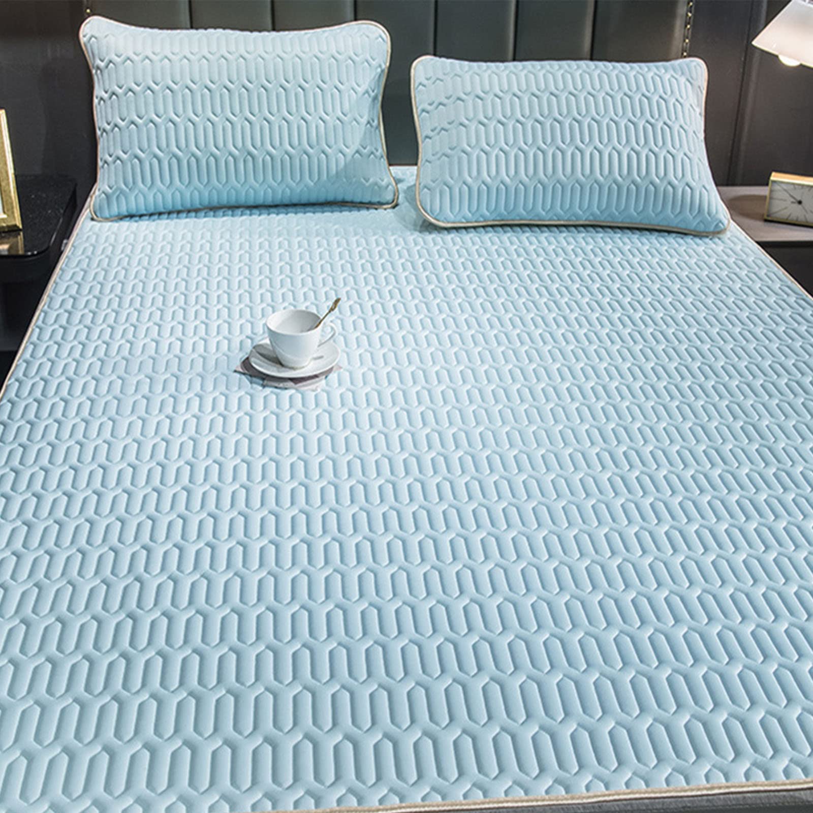 Breathable Cooling Latex Mattress Topper for Summer - Foldable & Soft Bed Mat for Cool Sleep - Single/Double Size - Perfect for Hot Sleepers, Guest Beds & Dorm Rooms