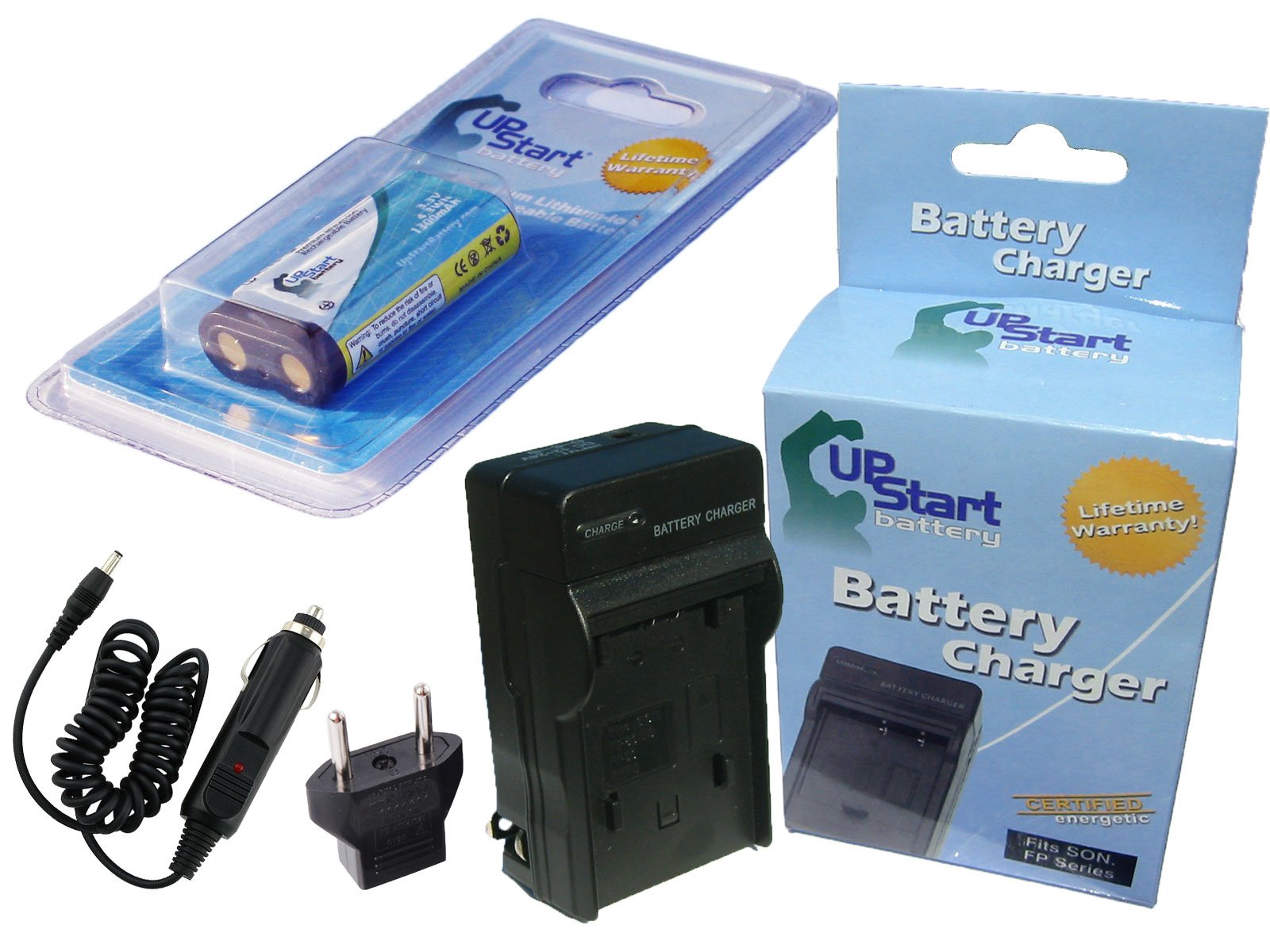 Samsung CR-V3 Replacement Battery and Charger Kit - 1300mAh 3.3V Lithium-Ion Battery with Car Plug & EU Adapter - Compatible with Samsung Digimax V70 Digital Camera - Perfect for Travel Photography & Outdoor Shooting