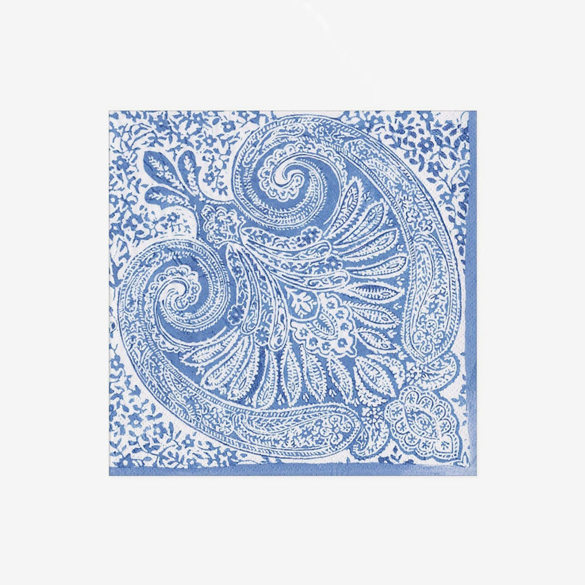 Caspari Paisley Medallion Napkins - Premium Cotton Dinner Napkins for Formal Dining & Special Occasions - Elegant Table Setting & Holiday Decor