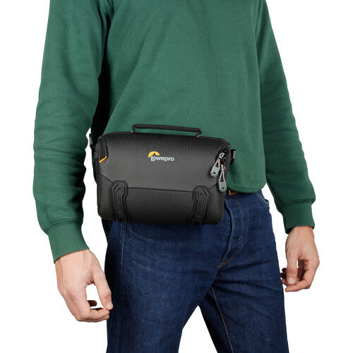 Lowepro Adventura SH 140 III Camera Shoulder Bag - Compact DSLR/SLR/Mirrorless Camera Case with Padded Protection (Black) - Perfect for Travel, Hiking & Everyday Photography