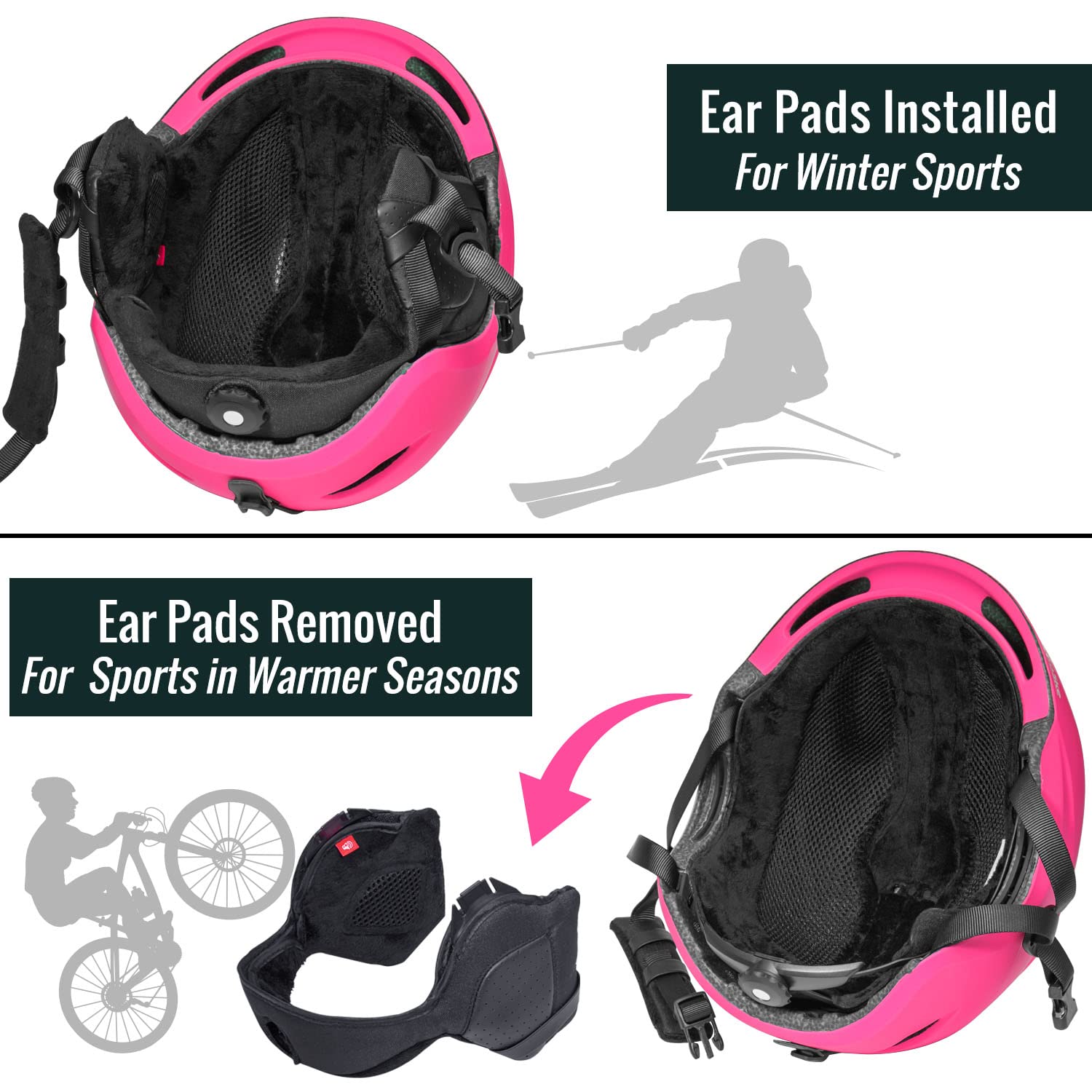 Best Ski & Snowboard Helmet for Men, Women & Youth - Lightweight ASTM Certified Snow Sports Helmet with Audio Compatibility | Perfect for Skiing, Snowboarding & Winter Sports